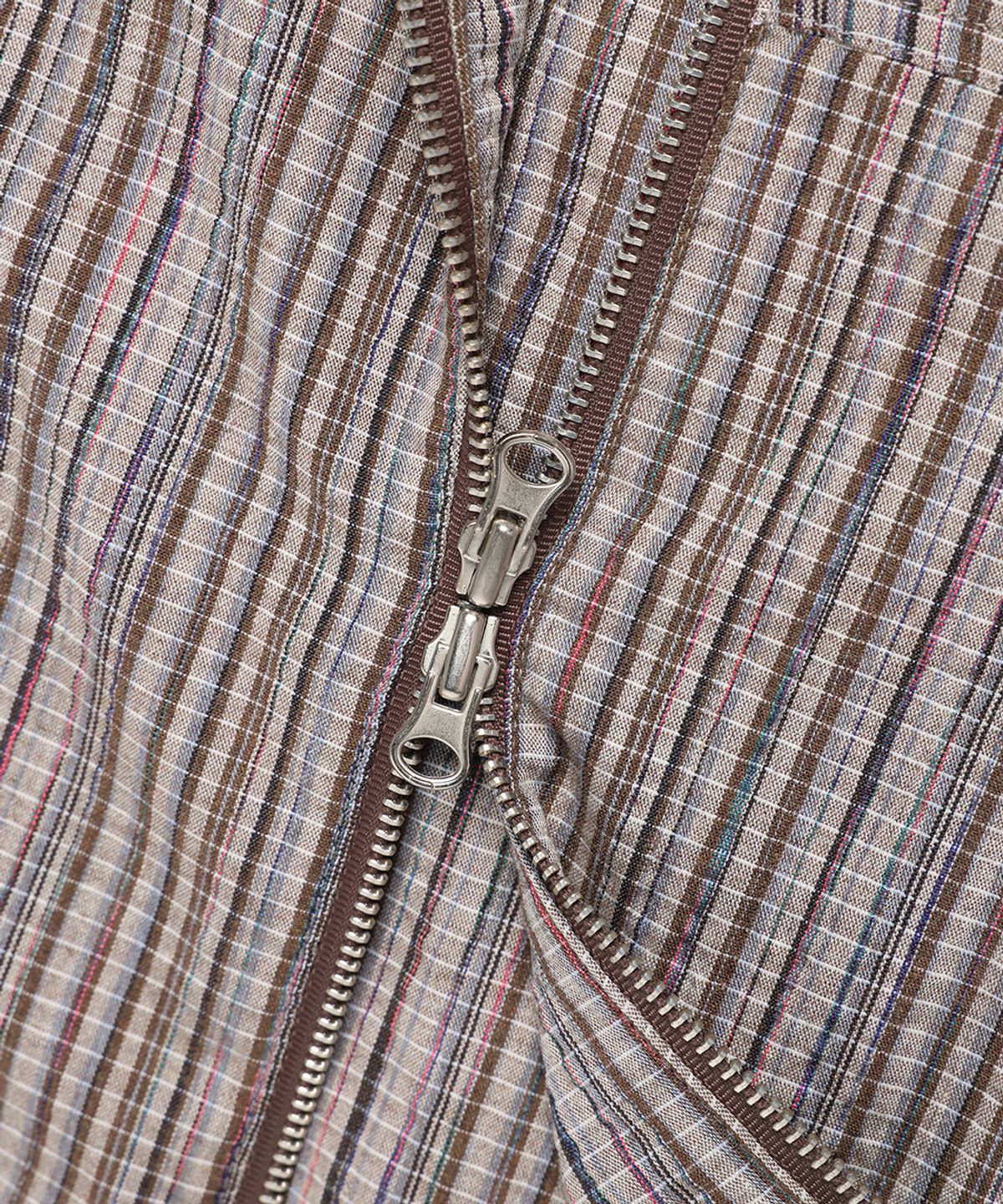 카비시(CAVISH) HOODED CHECK WIND BREAKER BROWN(CV2FSUB962A)