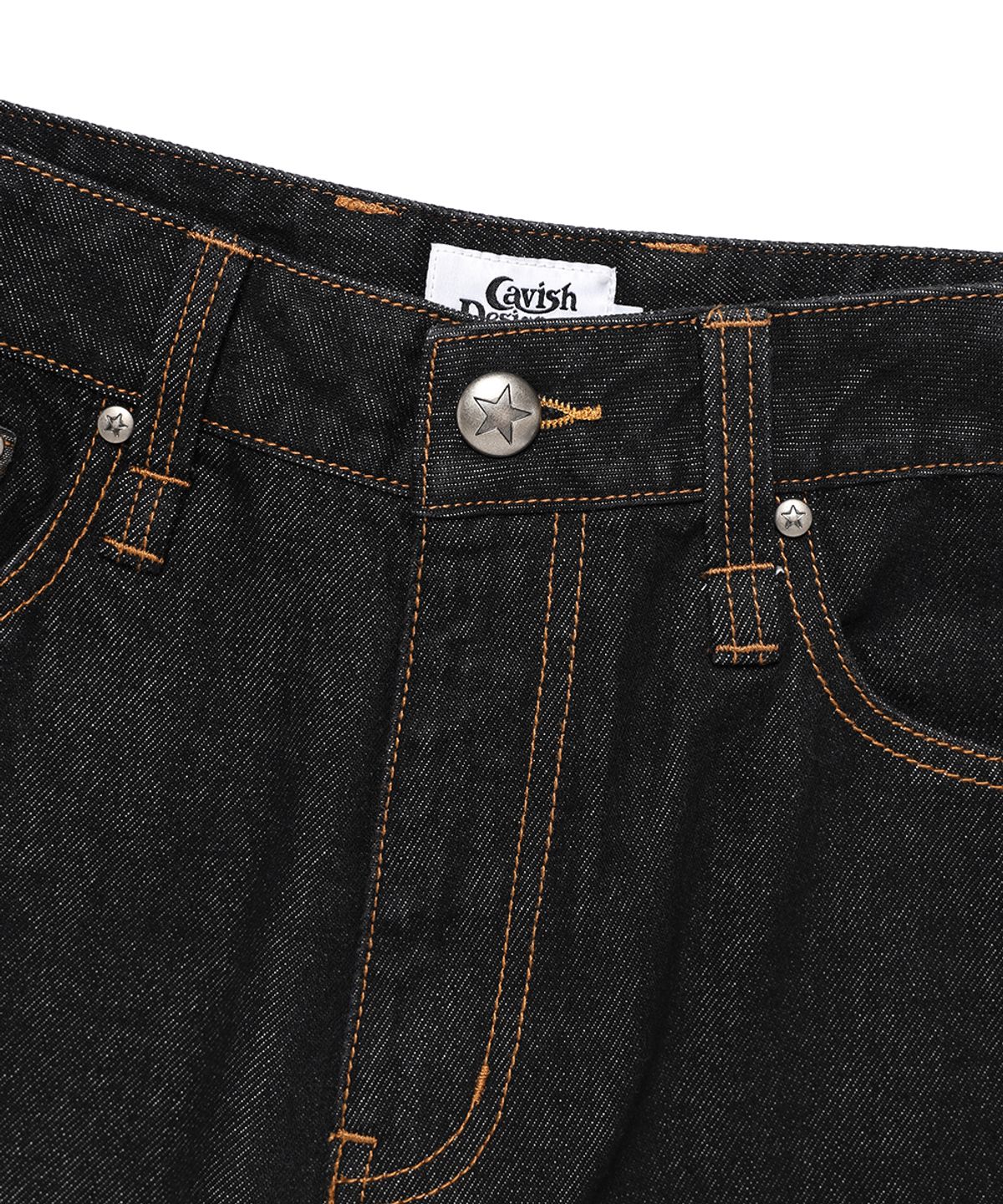 카비시(CAVISH) W CHECK DENIM PANTS BLACK(CV2FFFD110A)