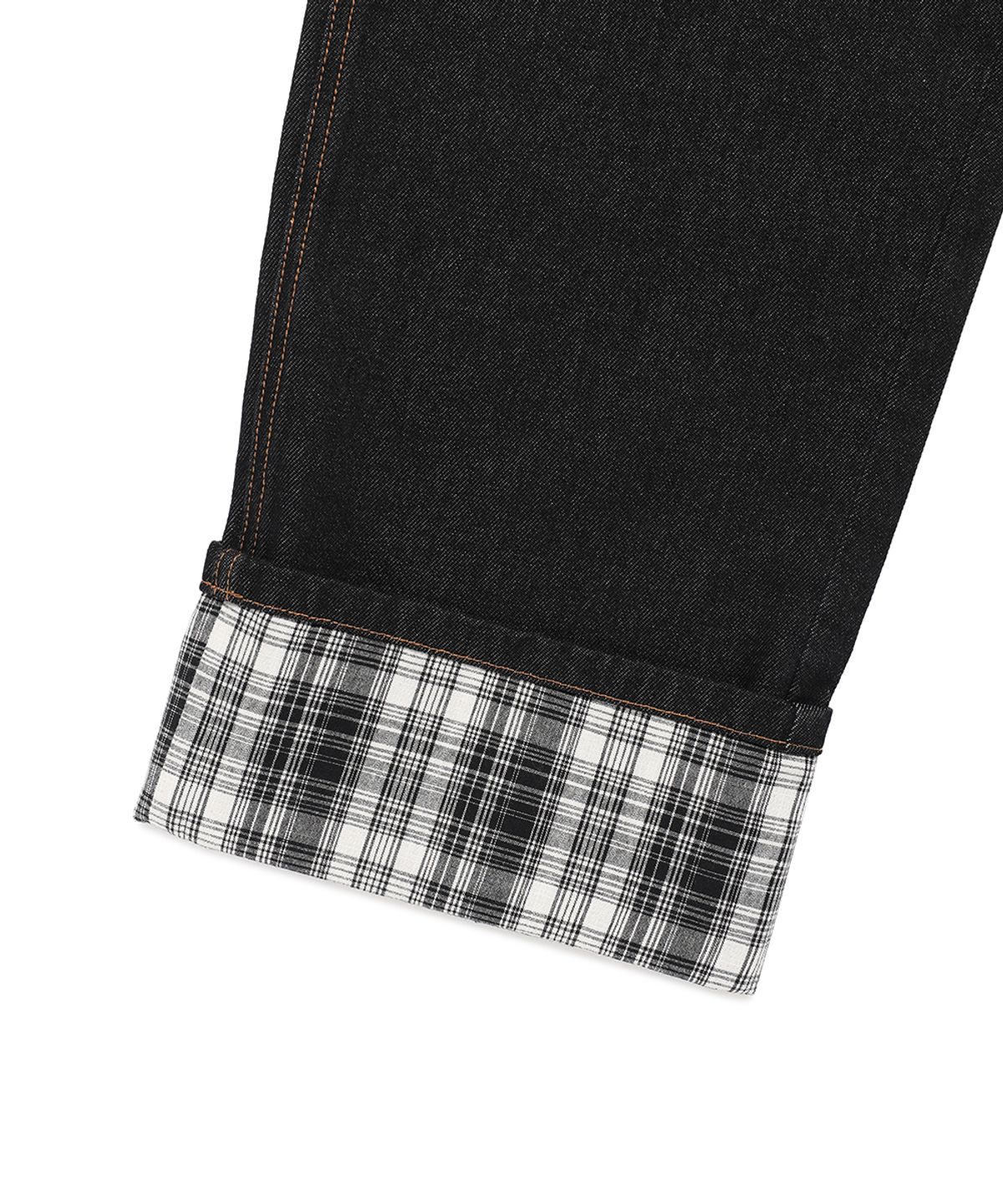 카비시(CAVISH) W CHECK DENIM PANTS BLACK(CV2FFFD110A)