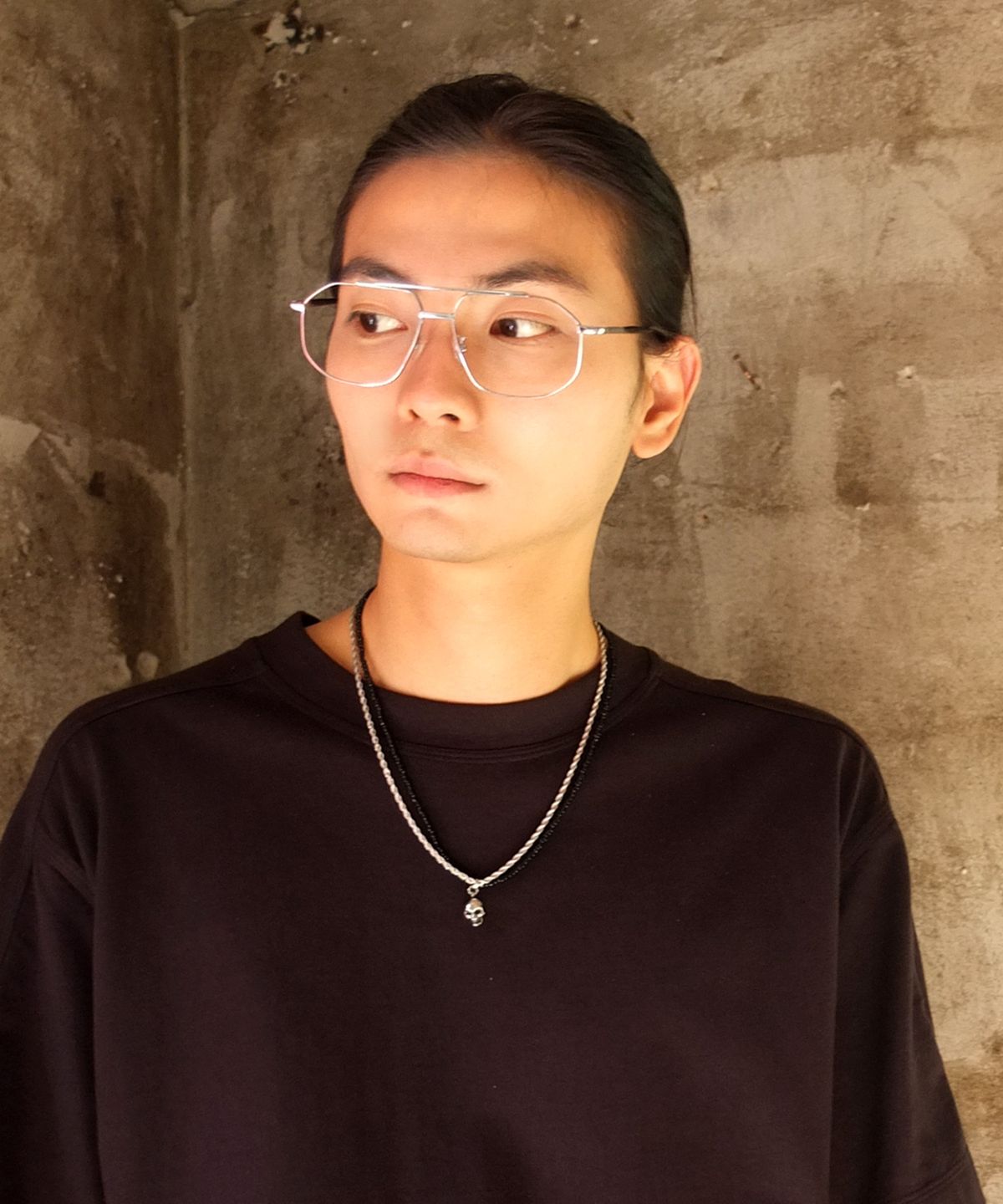 블랙비스트(VLACK VEAST) 스컬 더블 스트링 목걸이 _ JW4509