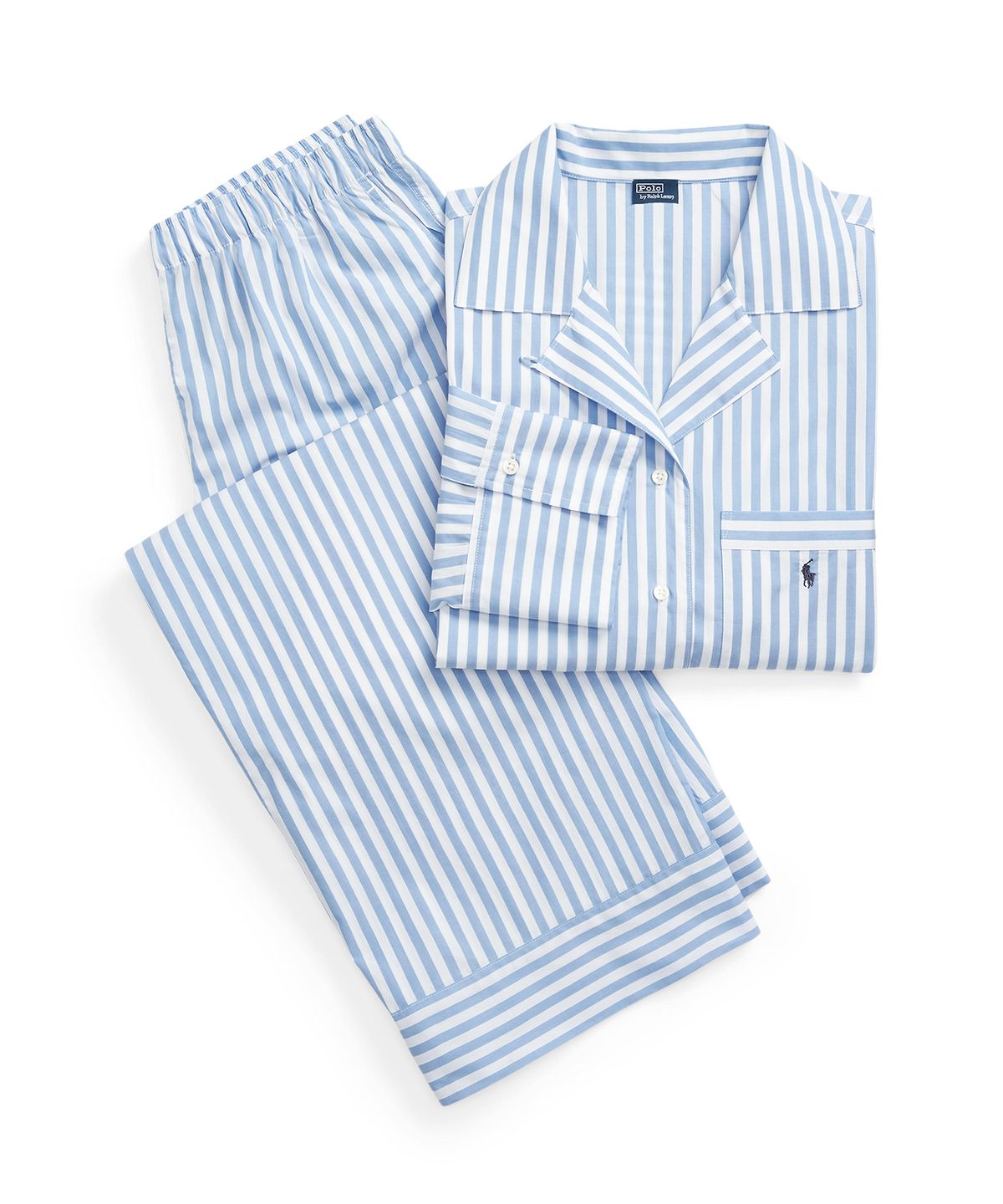 폴로 랄프로렌 이너웨어(POLO RALPH LAUREN INNERWEAR) 여성 스트라이프 파자마 세트 블루 4P8004