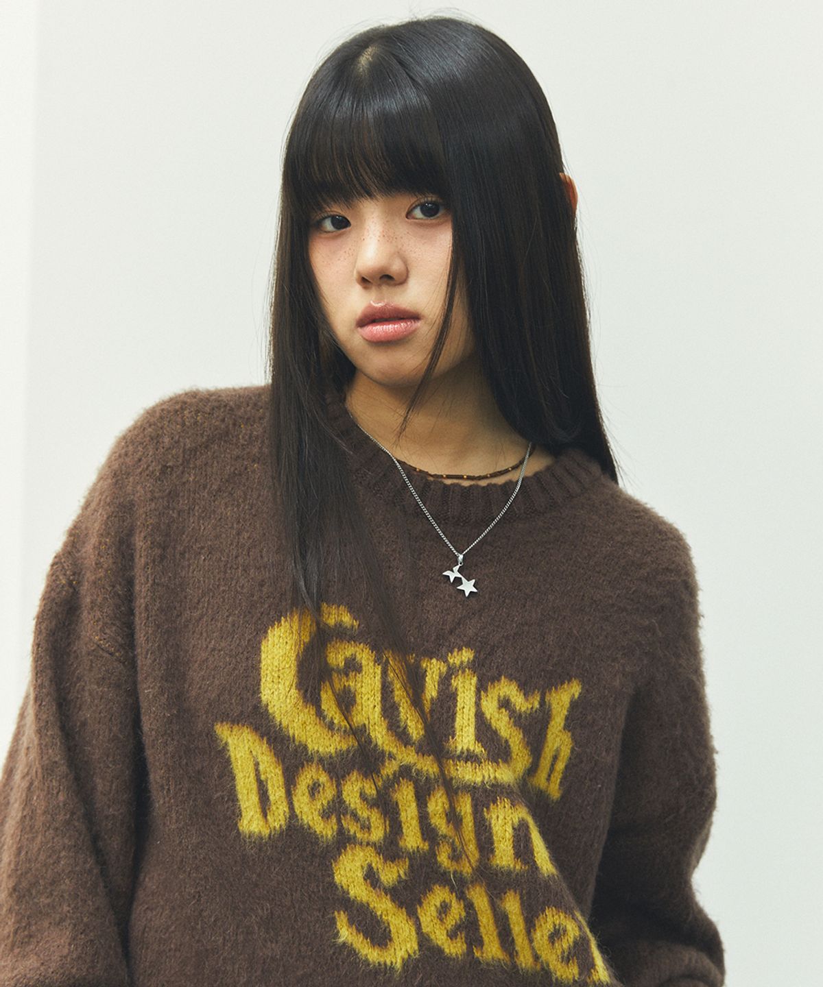 카비시(CAVISH) TWIN STAR NECKLACE SILVER(CV2FFUAB63A)