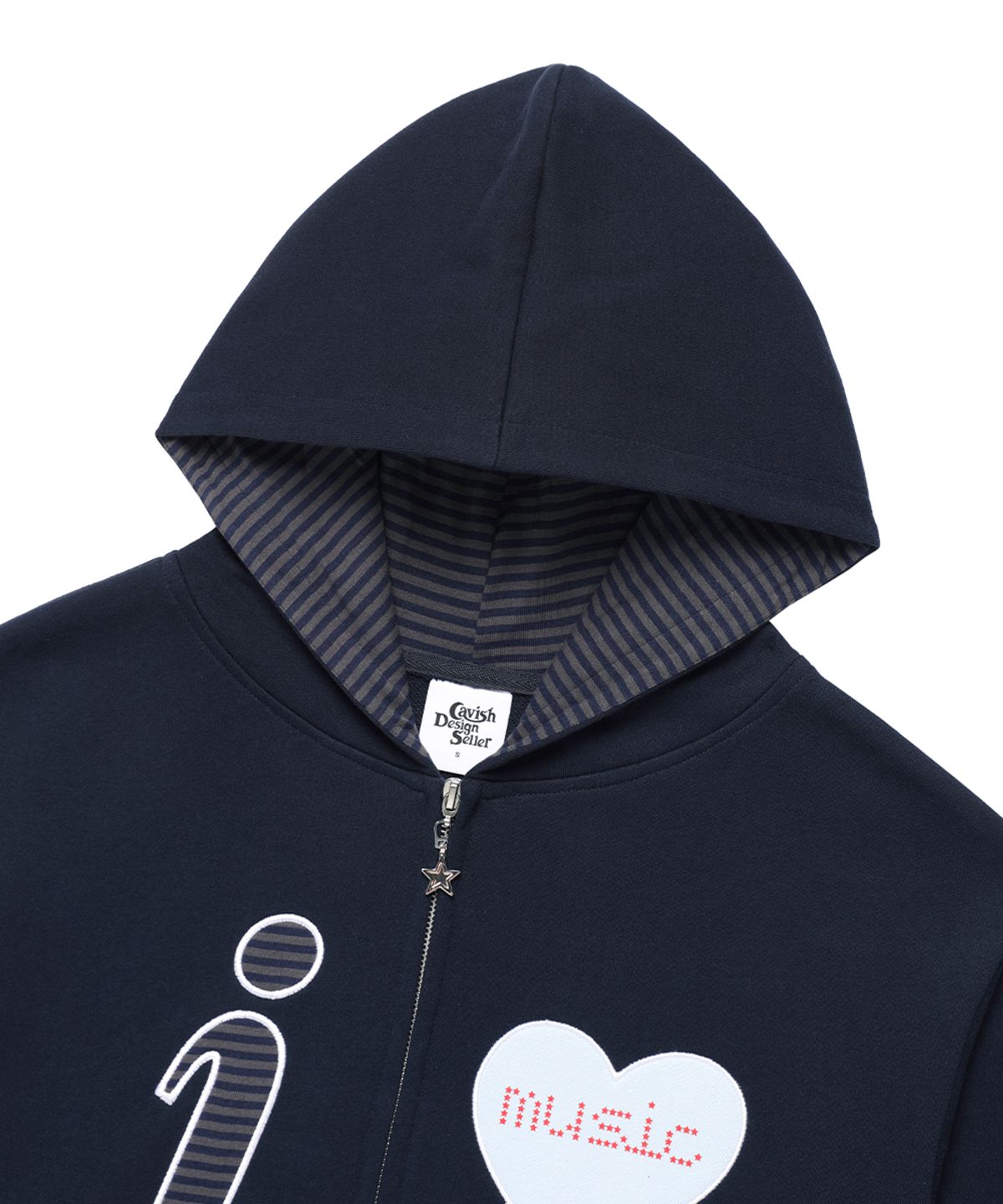 카비시(CAVISH) I LOVE MUSIC ZIP UP HOODIE NAVY(CV2FFUM481A)