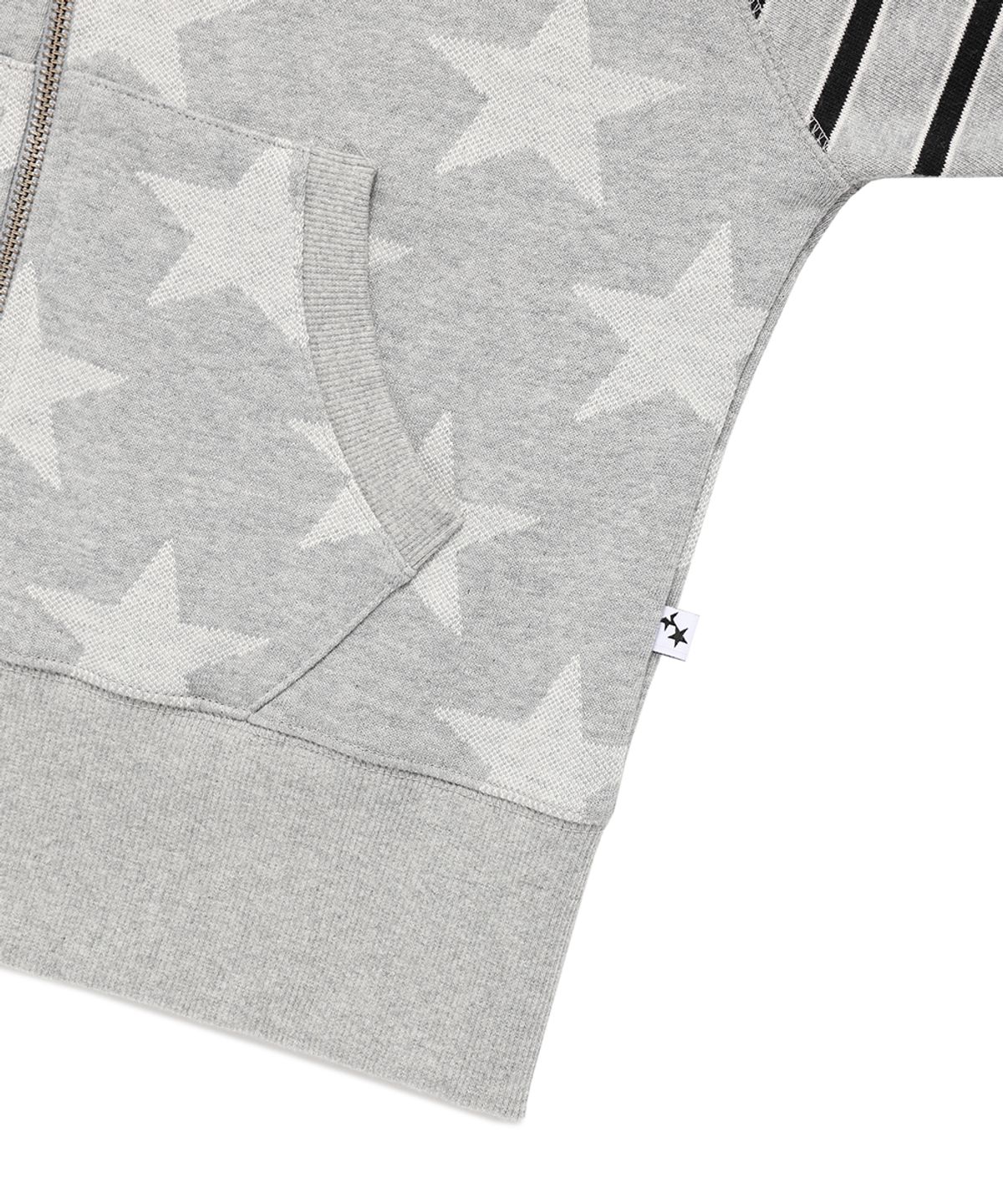 카비시(CAVISH) W RAGLAN STAR ZIP UP HOODIE GREY(CV2FFFM482A)