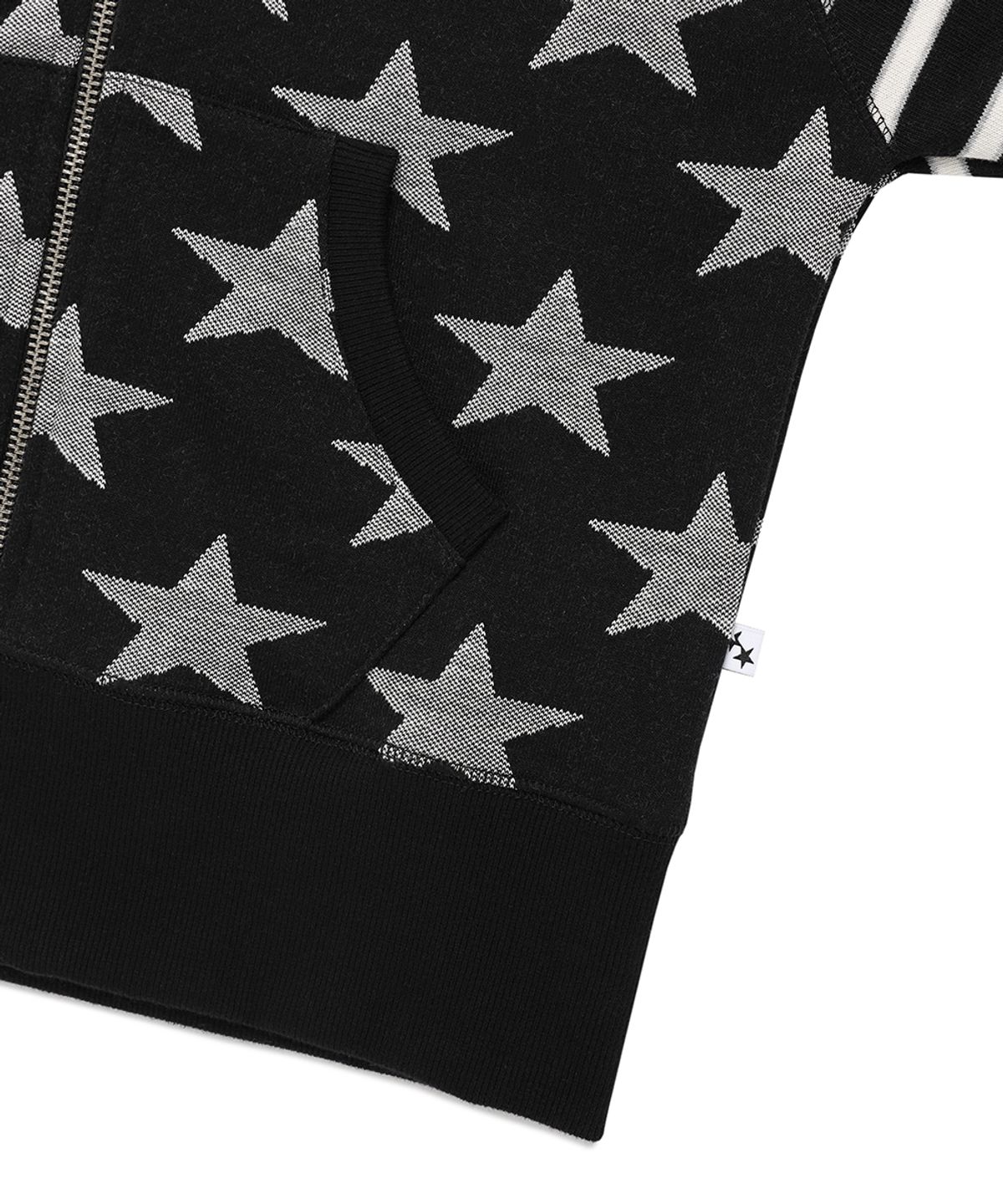카비시(CAVISH) W RAGLAN STAR ZIP UP HOODIE BLACK(CV2FFFM482A)