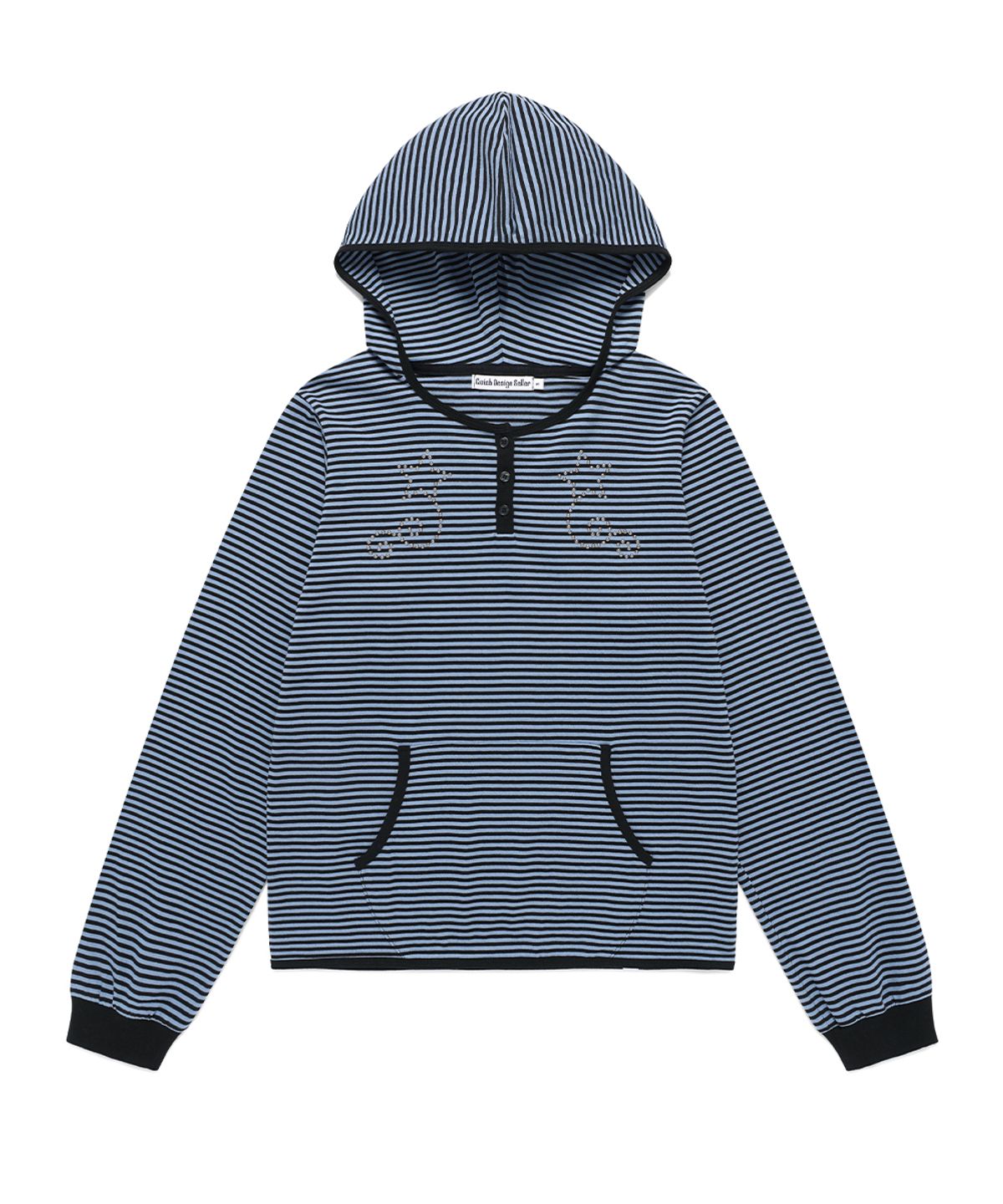 카비시(CAVISH) W STUD STRIPED HOODIE NAVY(CV2FFFM403A)