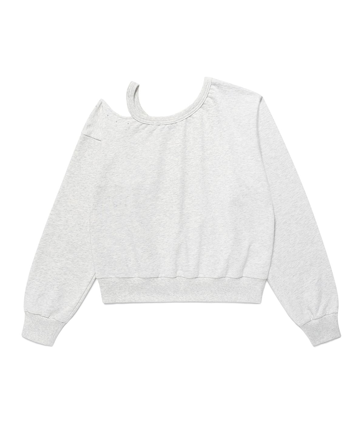 카비시(CAVISH) W OFF SHOULDER NECKLACE SWEATSHIRT LIGHT GREY(CV2FFFM440A)