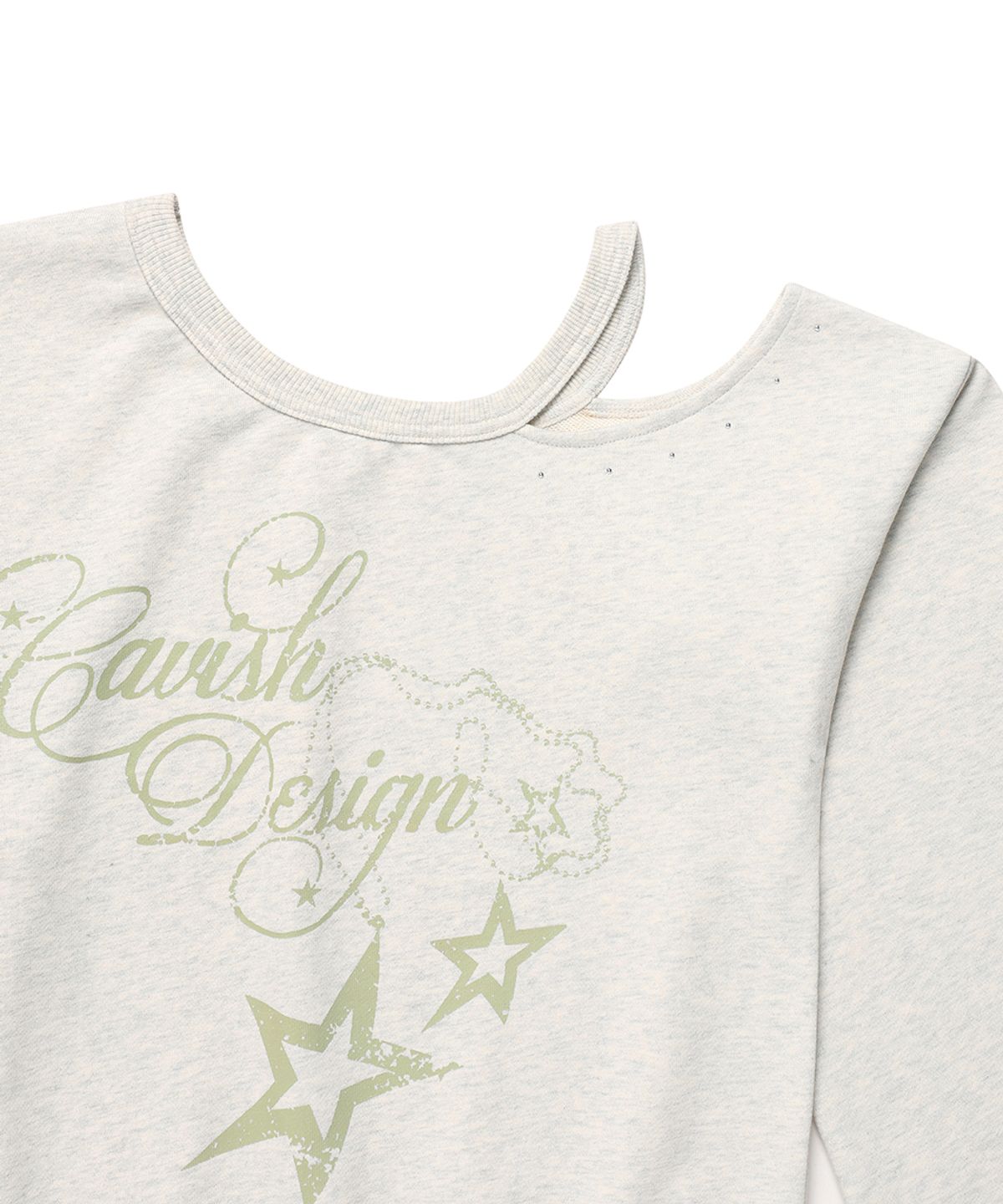 카비시(CAVISH) W OFF SHOULDER NECKLACE SWEATSHIRT YELLOW(CV2FFFM440A)