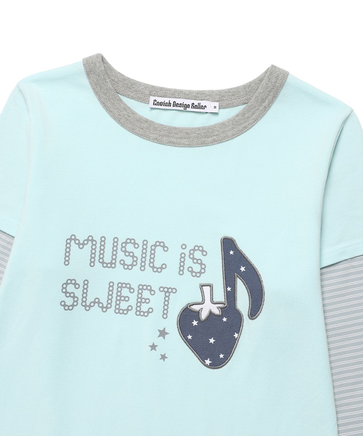 카비시(CAVISH) W STRAWBERRY LAYERED LS TEE MINT(CV2FFFT551A)