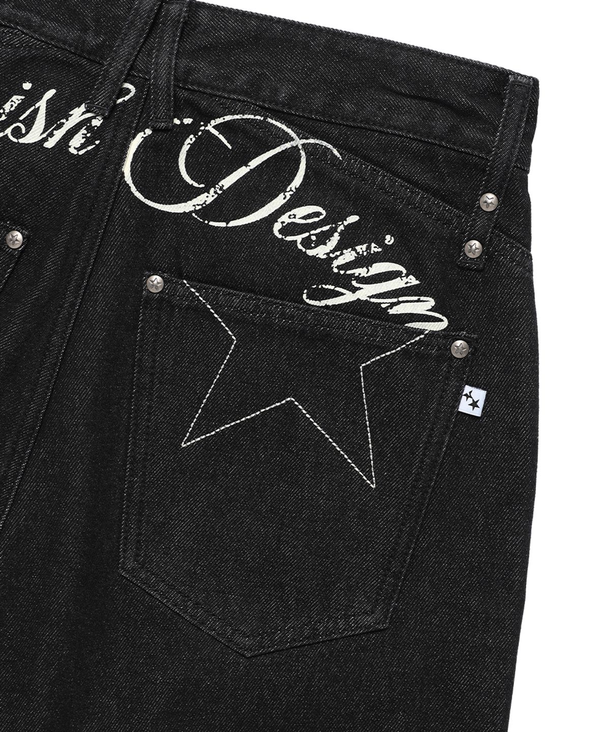 카비시(CAVISH) W MILKY WAY DENIM PANTS BLACK(CV2FFFD111A)