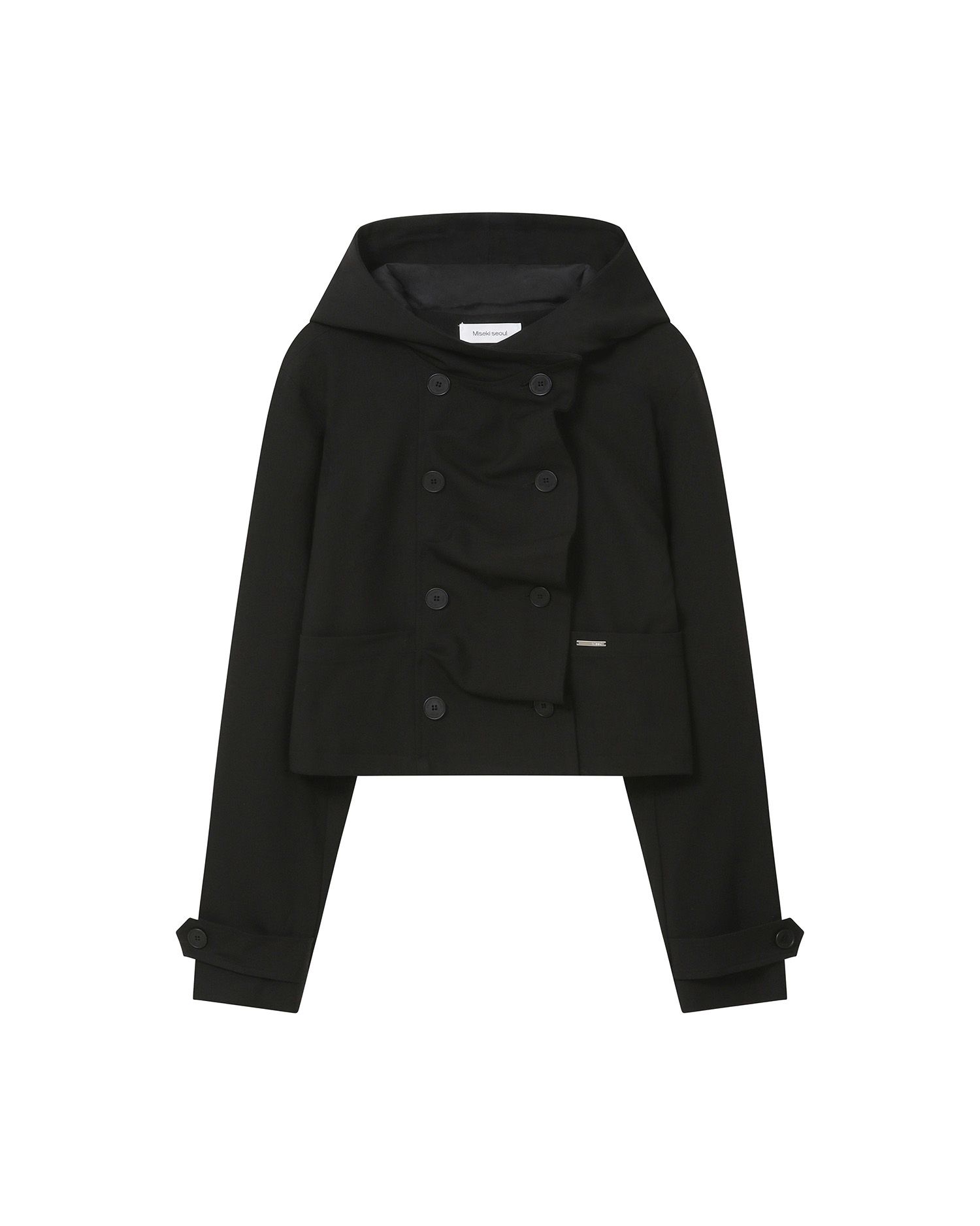 ジャケット・アウター miseki seoul Cowl neck button Jacket MUSINSA | MISEKI SEOUL Cowl neck button Jacket BLACK