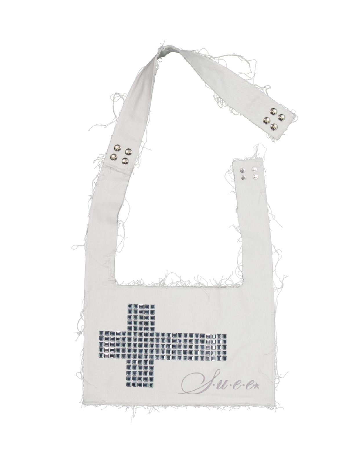 셋업이엑스이(SETUP-EXE) TWO-WAY RAW CROSSBAG / LIGHT GRAY