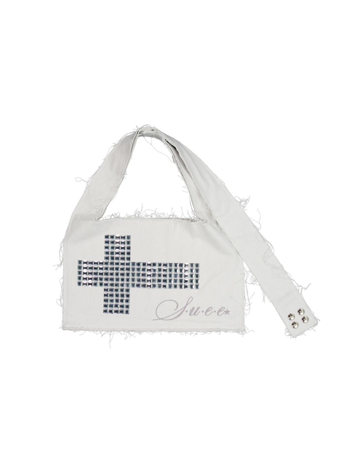 셋업이엑스이(SETUP-EXE) TWO-WAY RAW CROSSBAG / LIGHT GRAY