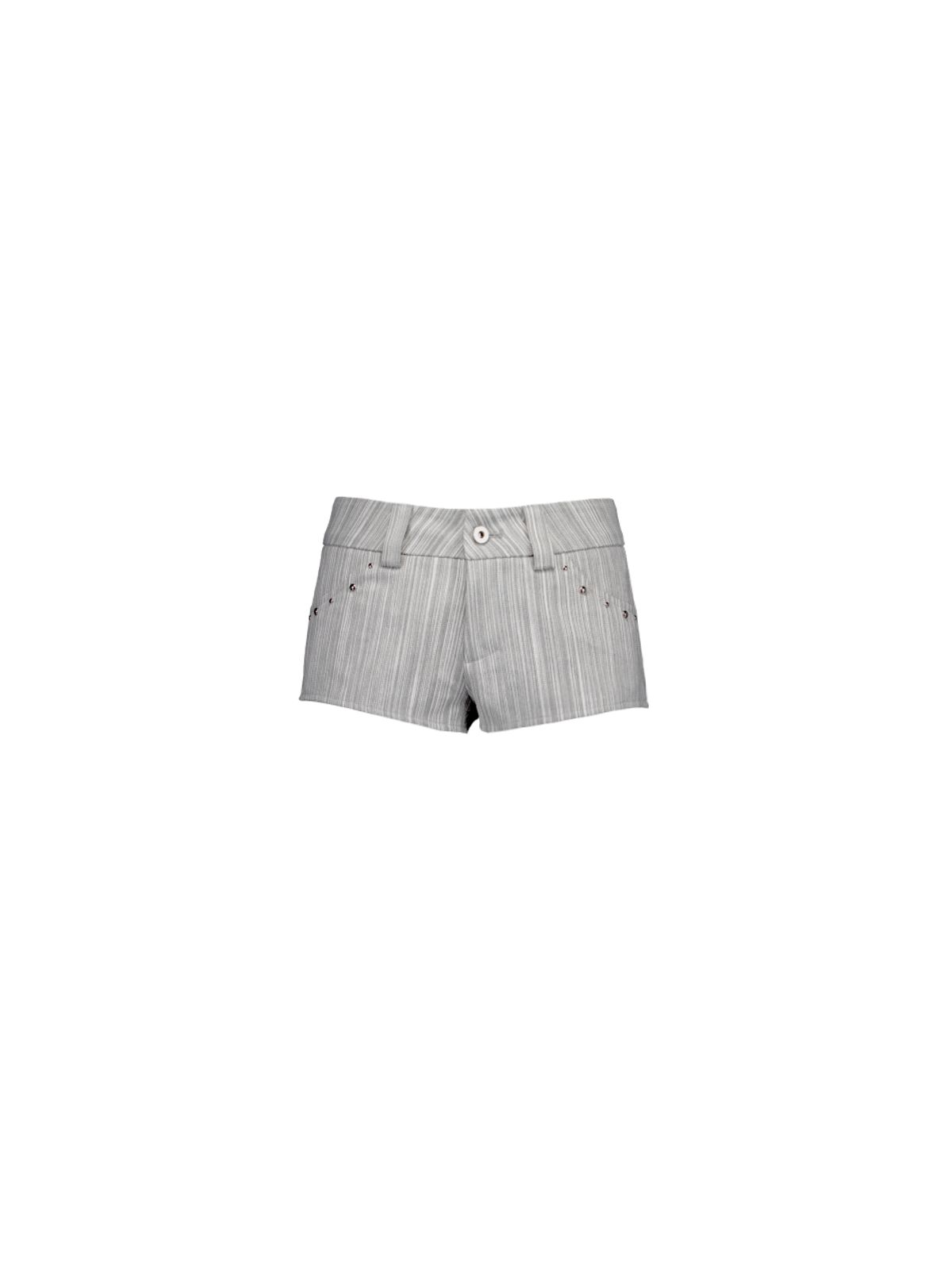 셋업이엑스이(SETUP-EXE) STRIPED STUDDED SHORT PANTS / GRAY