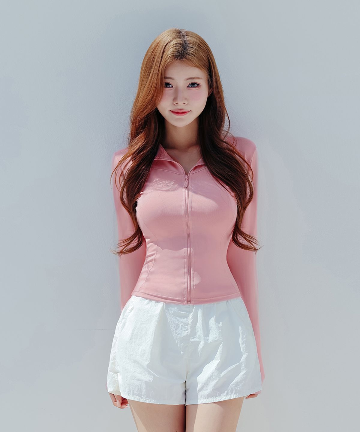 크라시앙(CRASSIANG) 컷라인 슬림핏 집업 래쉬가드