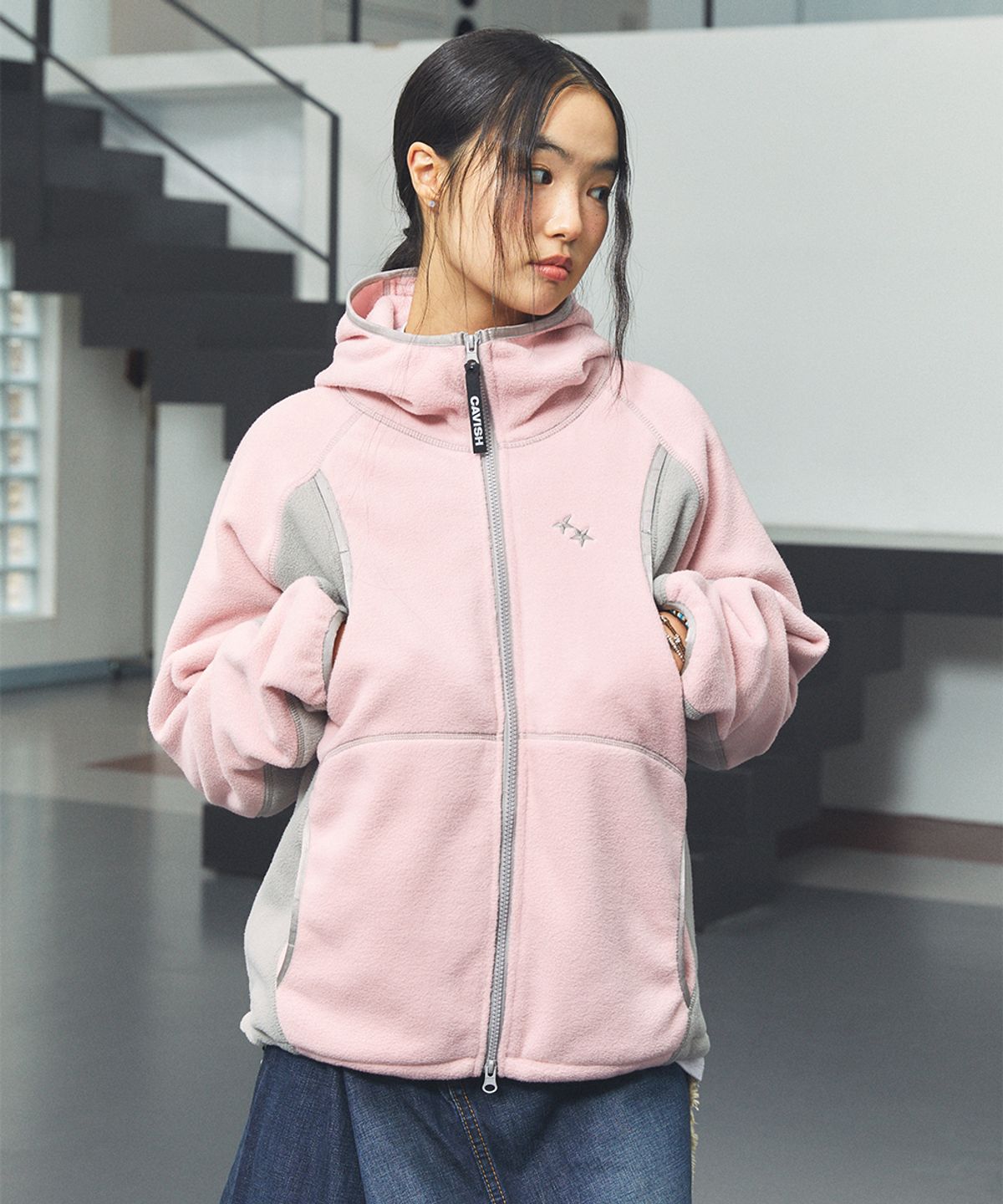 카비시(CAVISH) 4-POCKET FLEECE JACKET PINK(CV2FFFB960A)
