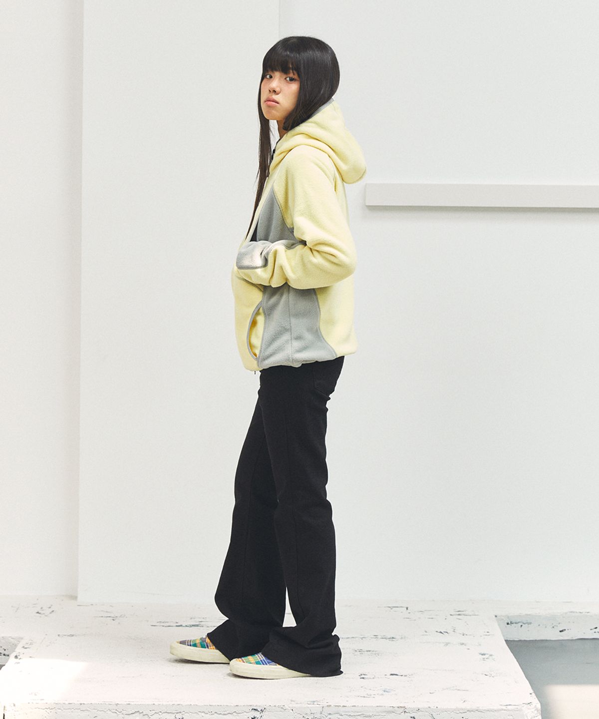 카비시(CAVISH) 4-POCKET FLEECE JACKET YELLOW(CV2FFFB960A)