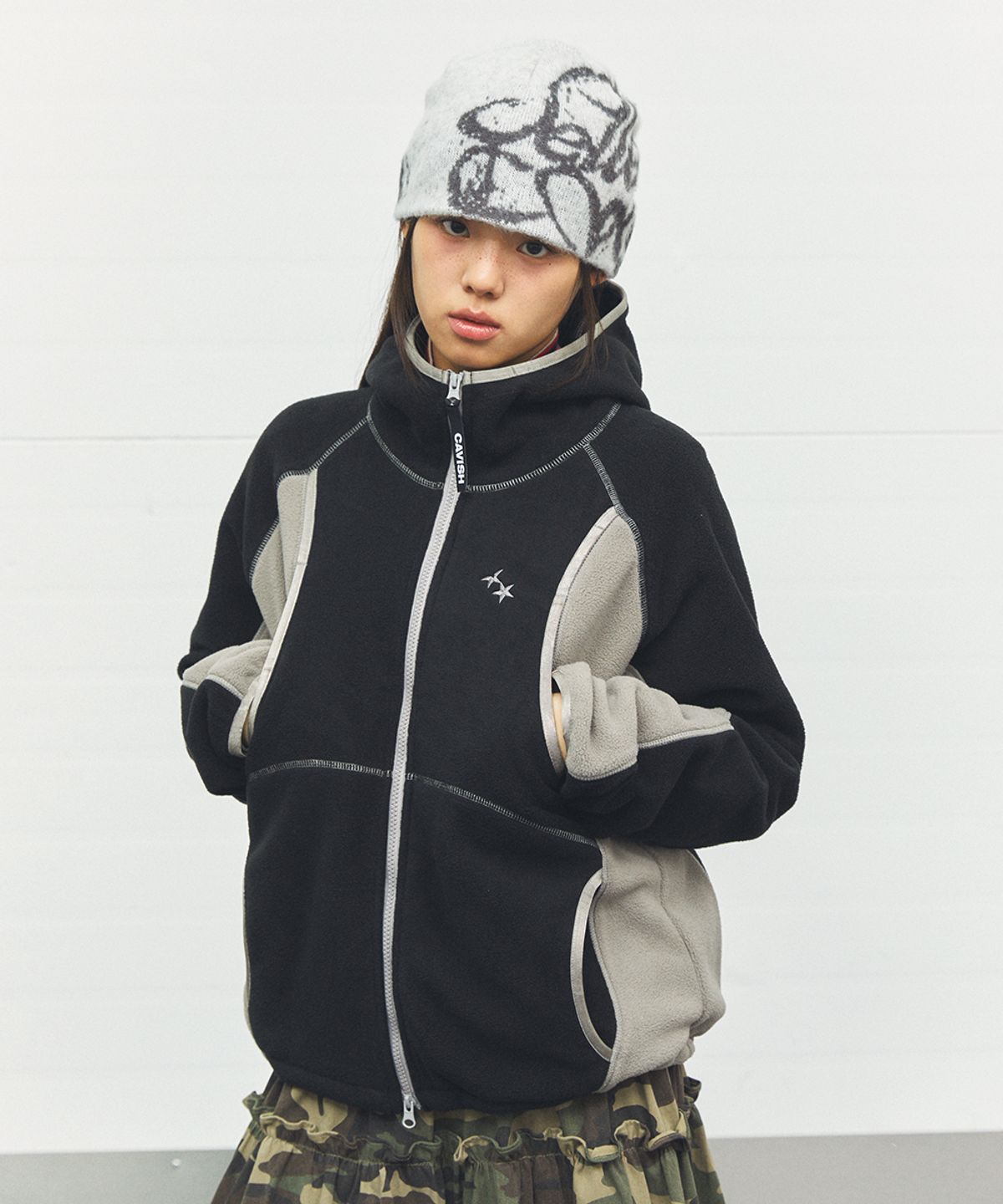 카비시(CAVISH) 4-POCKET FLEECE JACKET BLACK(CV2FFFB960A)