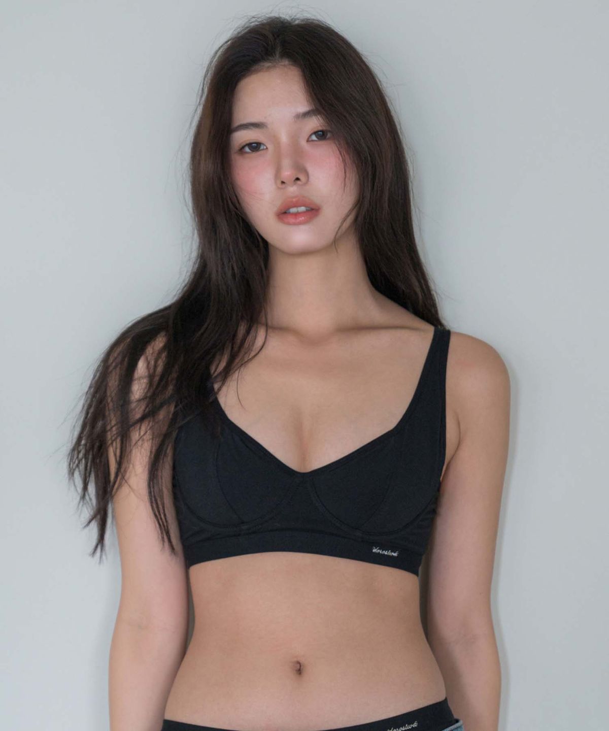 도로시와(DOROSIWA) Minimal Garments Cotton Cut Line Bra (Underwire)_2colors