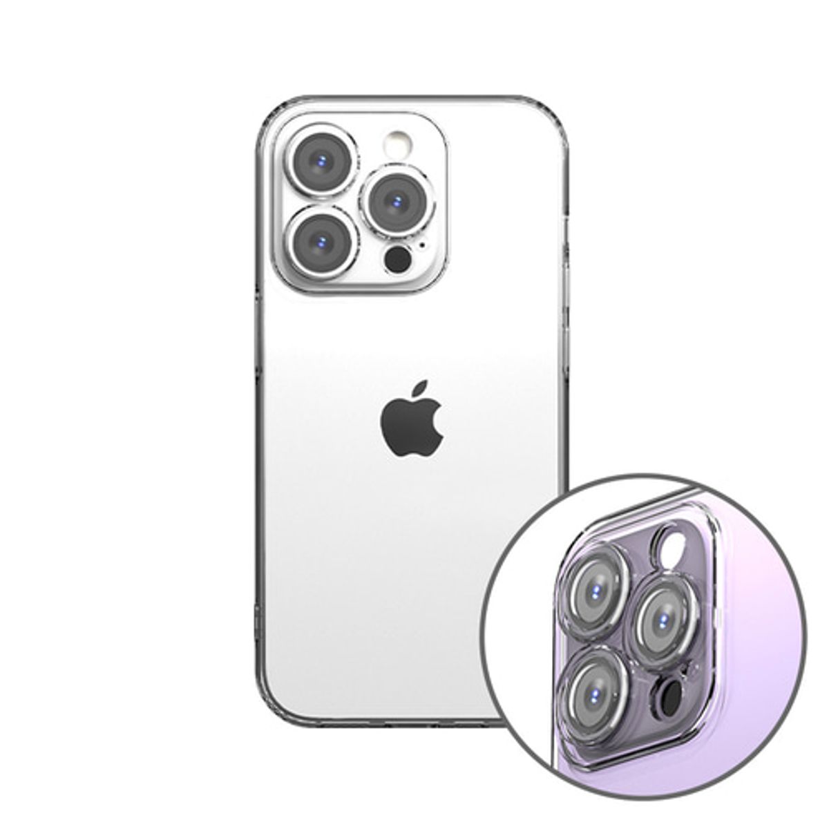 이레케이스앤굿즈(IRECASEGOODS) 아이폰 크리스탈 캡슐 프로 카메라 보호 변색 방지 핸드폰케이스