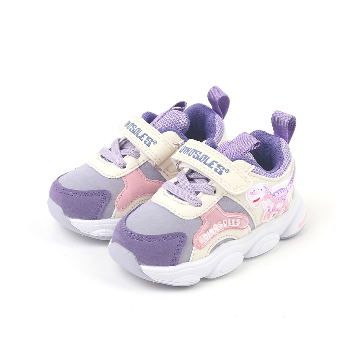 다이노솔즈(DINOSOLES) 티렉스 온 토들러 퍼플
