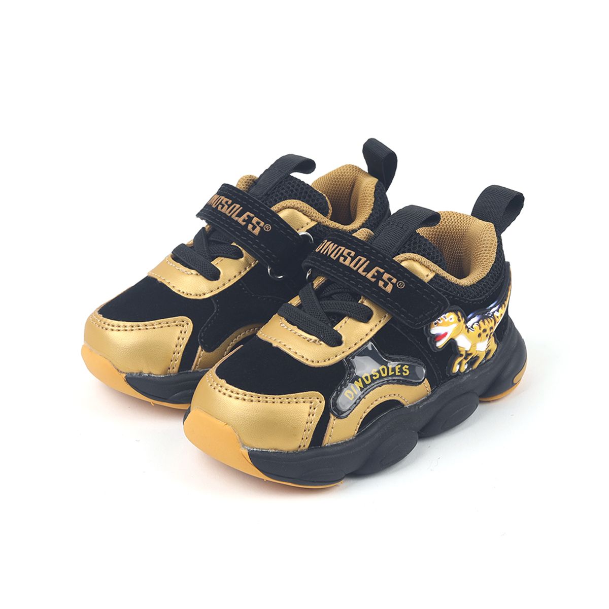 다이노솔즈(DINOSOLES) 티렉스 온 토들러 블랙골드