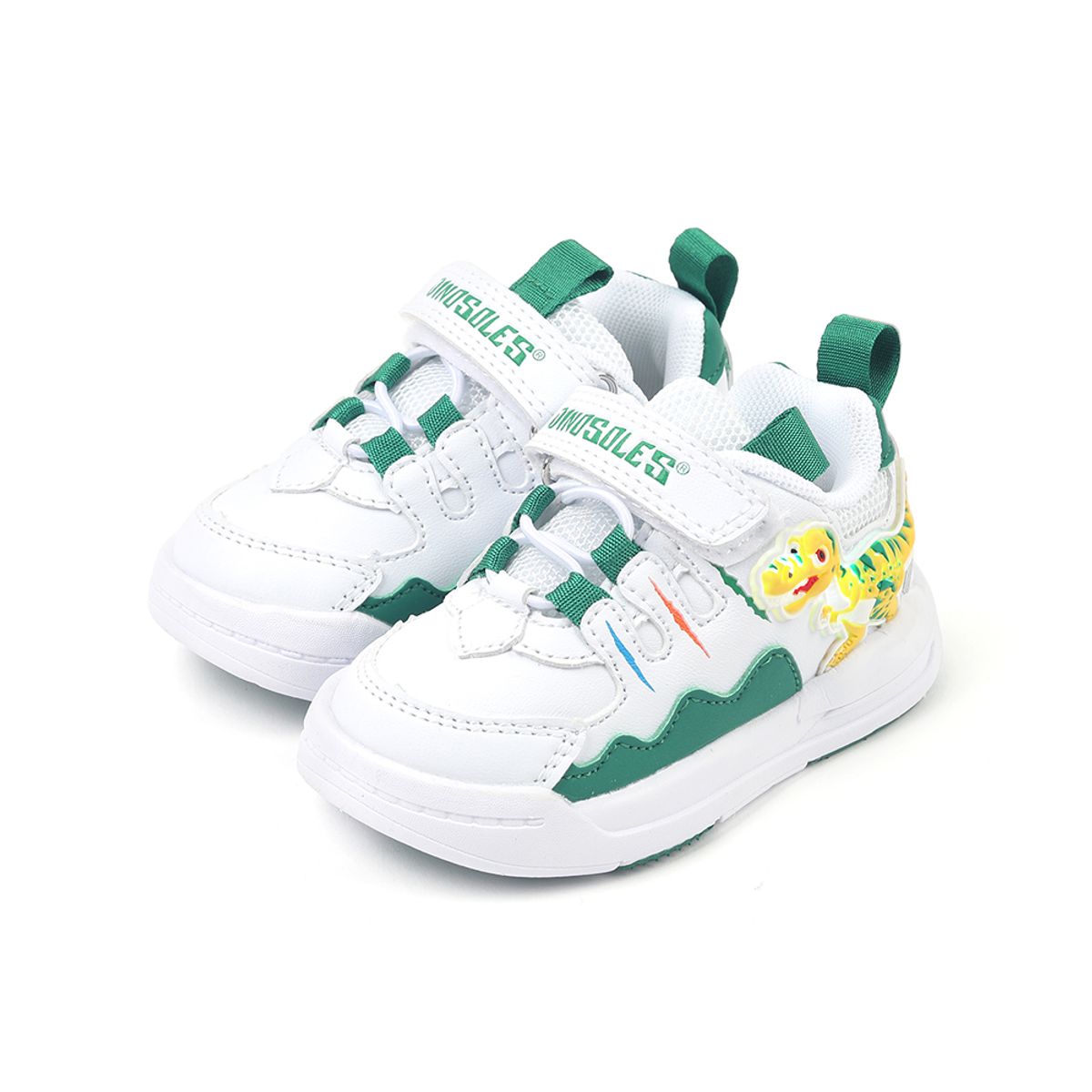 다이노솔즈(DINOSOLES) 크레이지 티렉스 토들러 화이트