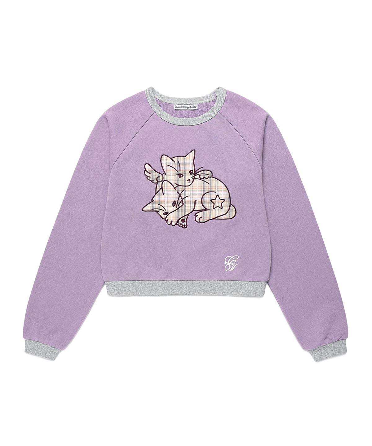 카비시(CAVISH) W ANGEL CATS SWEATSHIRT PURPLE(CV2FFFM441A)