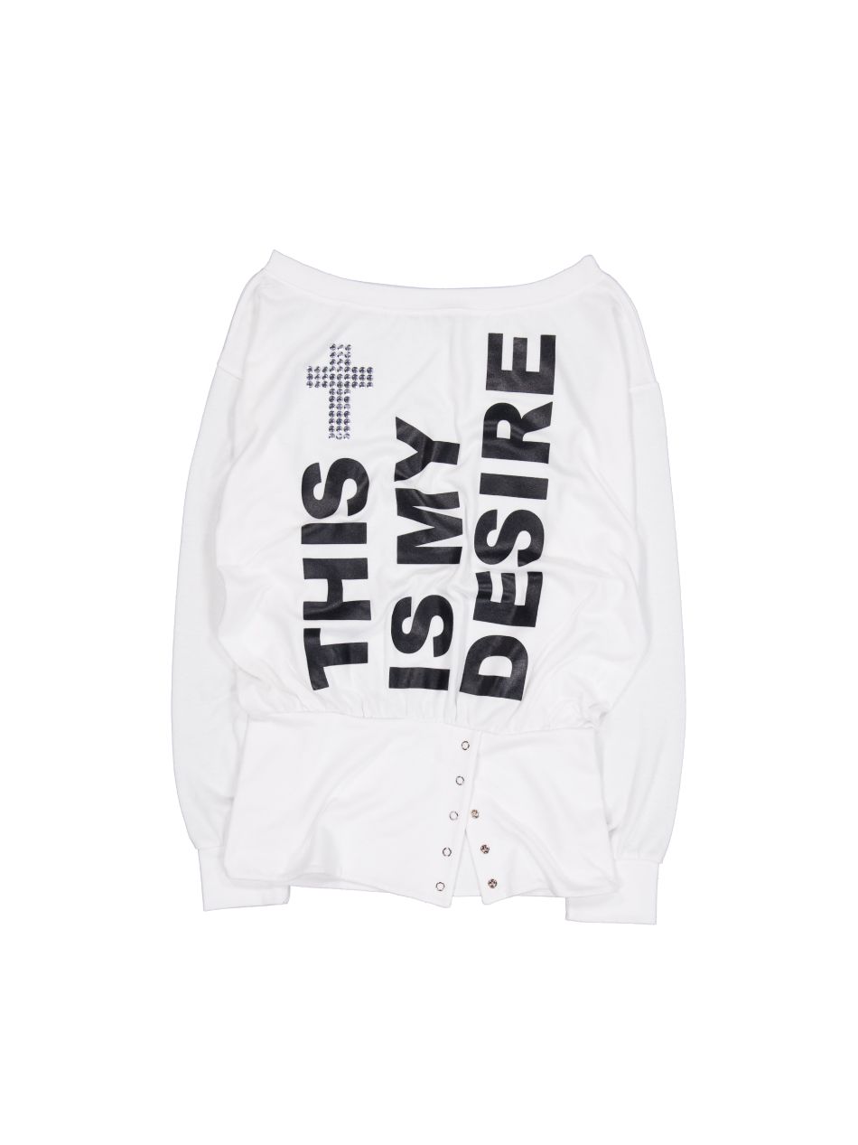 MUSINSA公式 | SETUPEXE BOLD LETTERING LOOSE TOP / WHITE