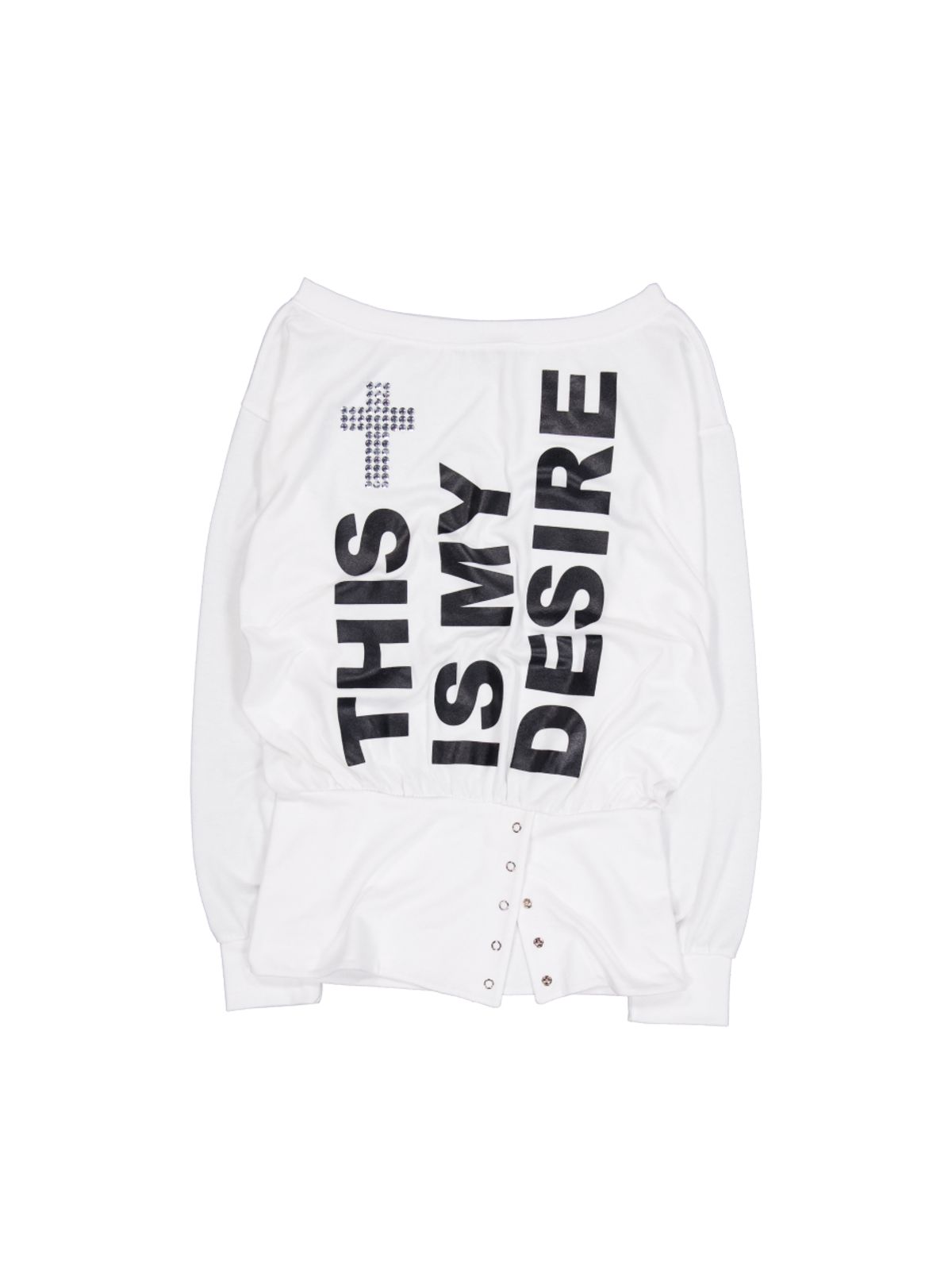 셋업이엑스이(SETUP-EXE) BOLD LETTERING LOOSE TOP / WHITE