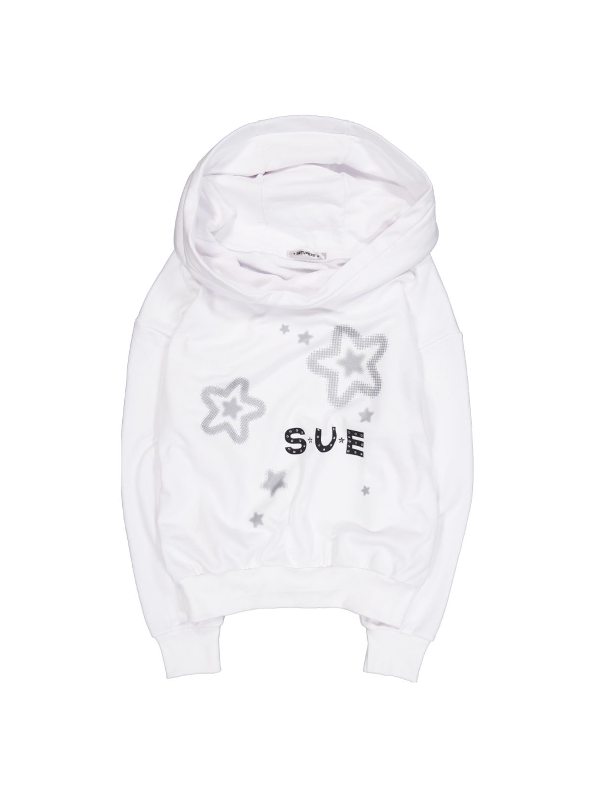 셋업이엑스이(SETUP-EXE) SUE WIDE HOODIE TOP / WHITE