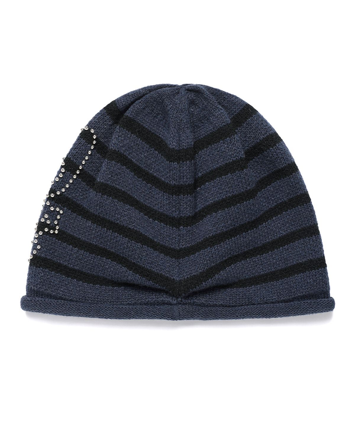 카비시(CAVISH) SKULL CAT STRIPED BEANIE NAVY(CV2FFUAB32A)