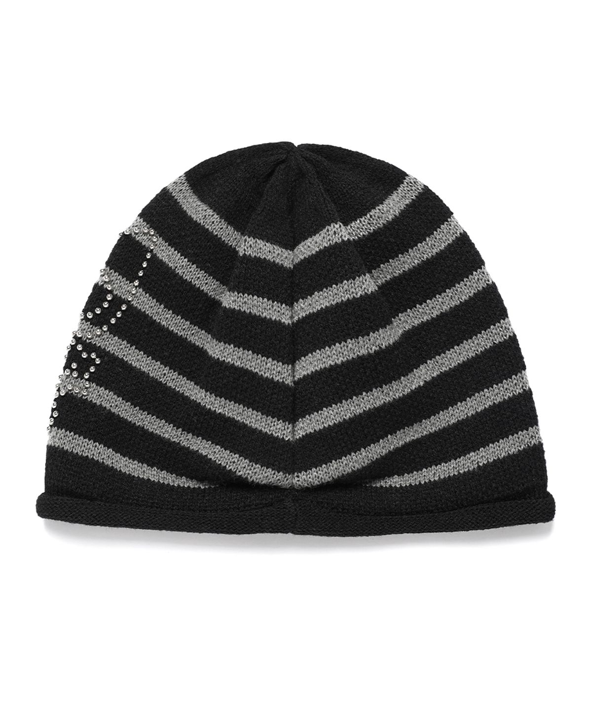 카비시(CAVISH) SKULL CAT STRIPED BEANIE BLACK(CV2FFUAB32A)