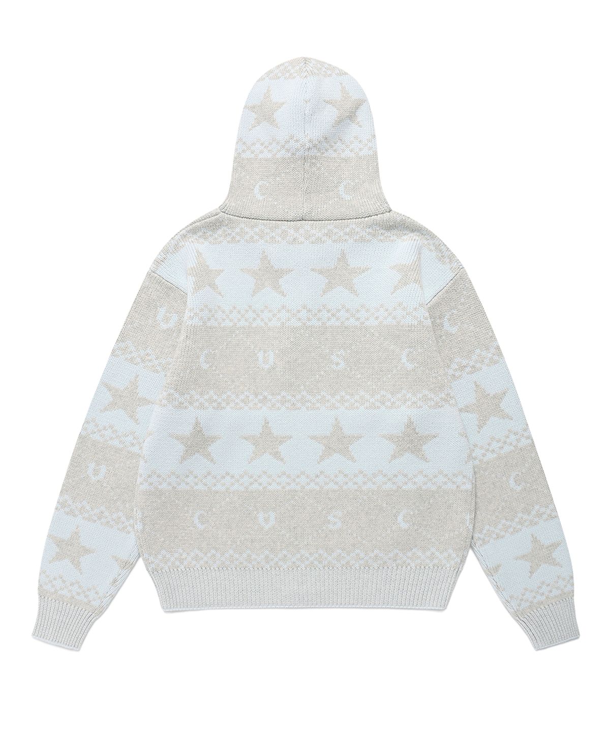 카비시(CAVISH) NORDIC KNIT ZIP UP HOODIE BLUE(CV2FFUK680A)