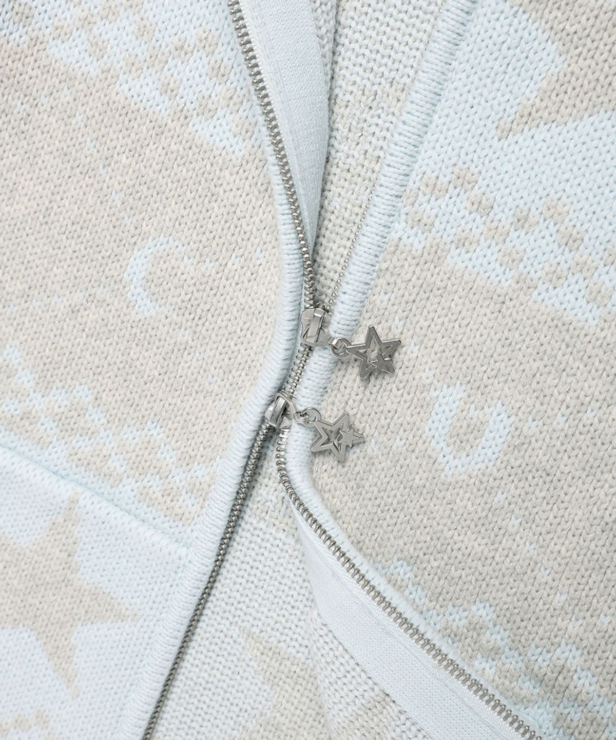 카비시(CAVISH) NORDIC KNIT ZIP UP HOODIE BLUE(CV2FFUK680A)