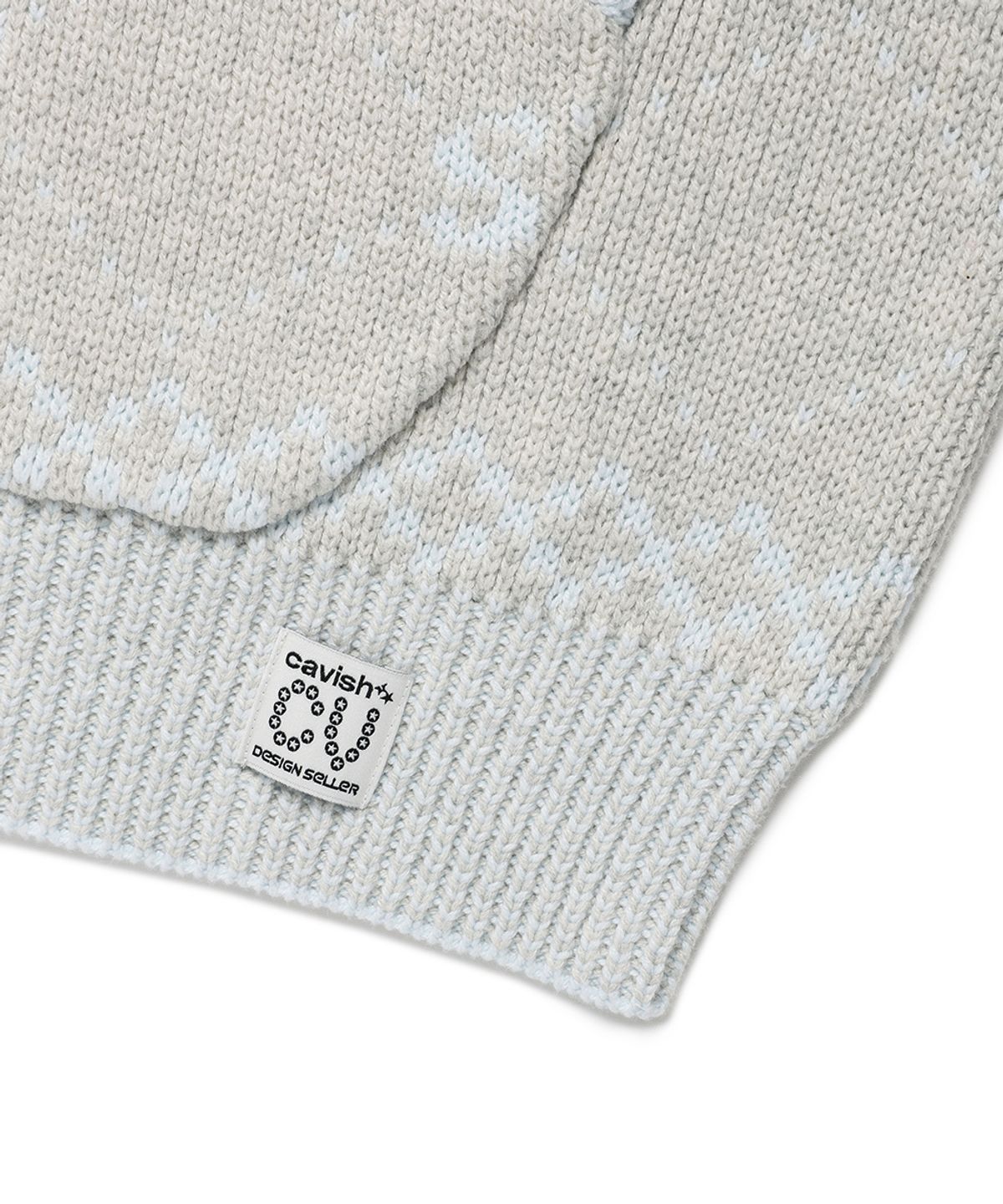 카비시(CAVISH) NORDIC KNIT ZIP UP HOODIE BLUE(CV2FFUK680A)