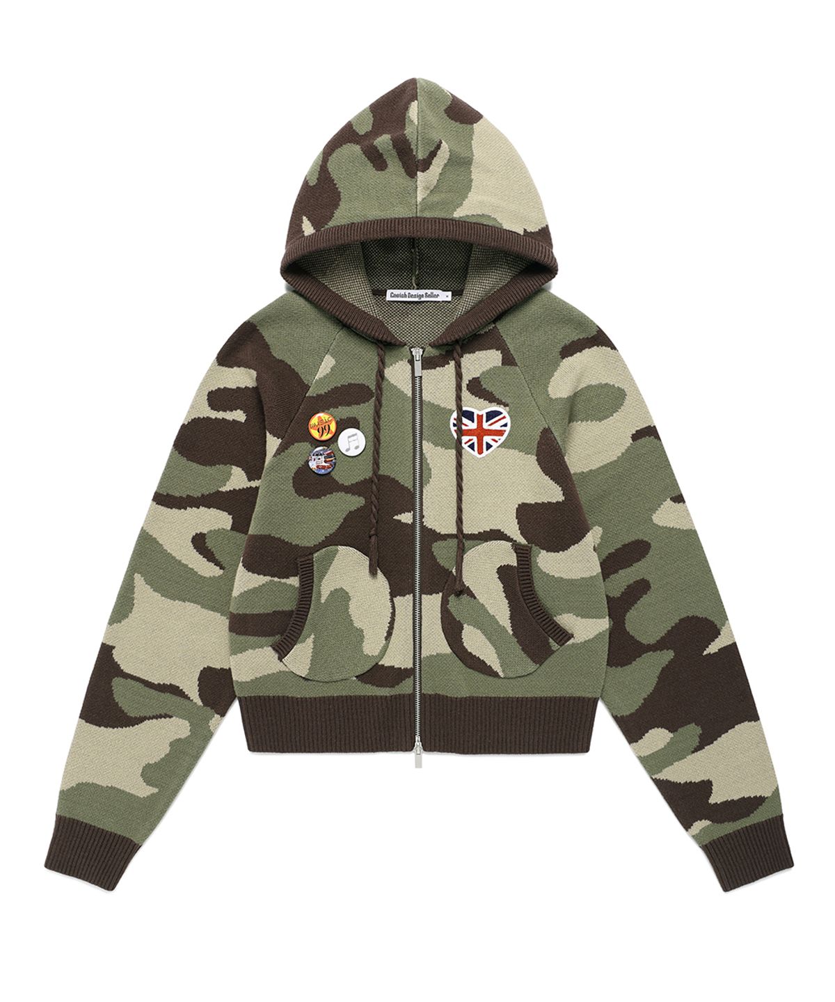 카비시(CAVISH) W UNION JACK KNIT ZIP UP HOODIE CAMO(CV2FFFK681A)