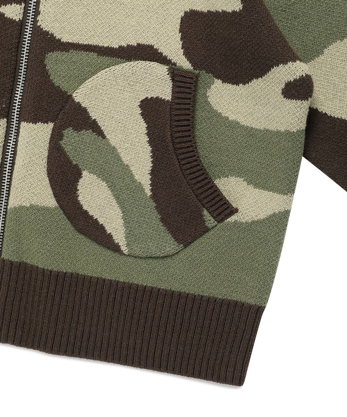 카비시(CAVISH) W UNION JACK KNIT ZIP UP HOODIE CAMO(CV2FFFK681A)