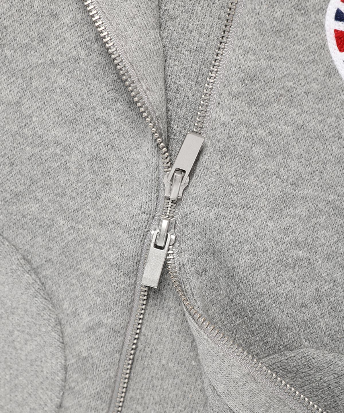 카비시(CAVISH) W UNION JACK KNIT ZIP UP HOODIE GREY(CV2FFFK681A)