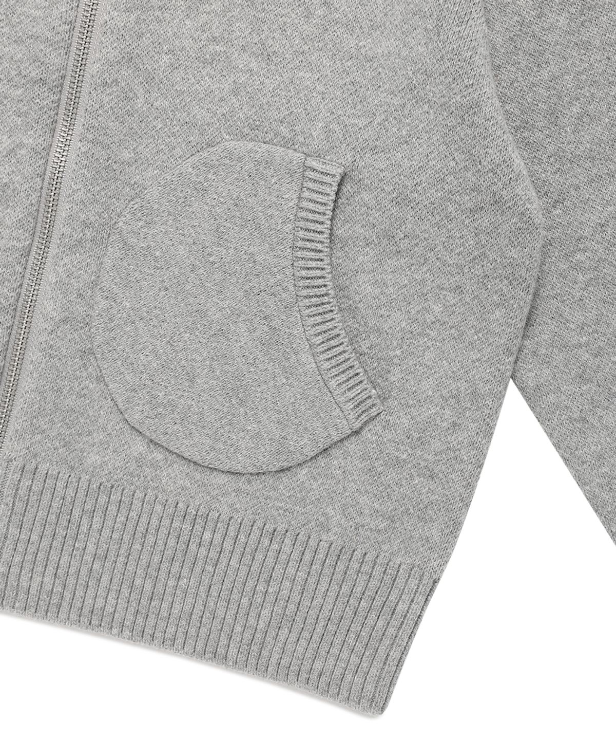 카비시(CAVISH) W UNION JACK KNIT ZIP UP HOODIE GREY(CV2FFFK681A)