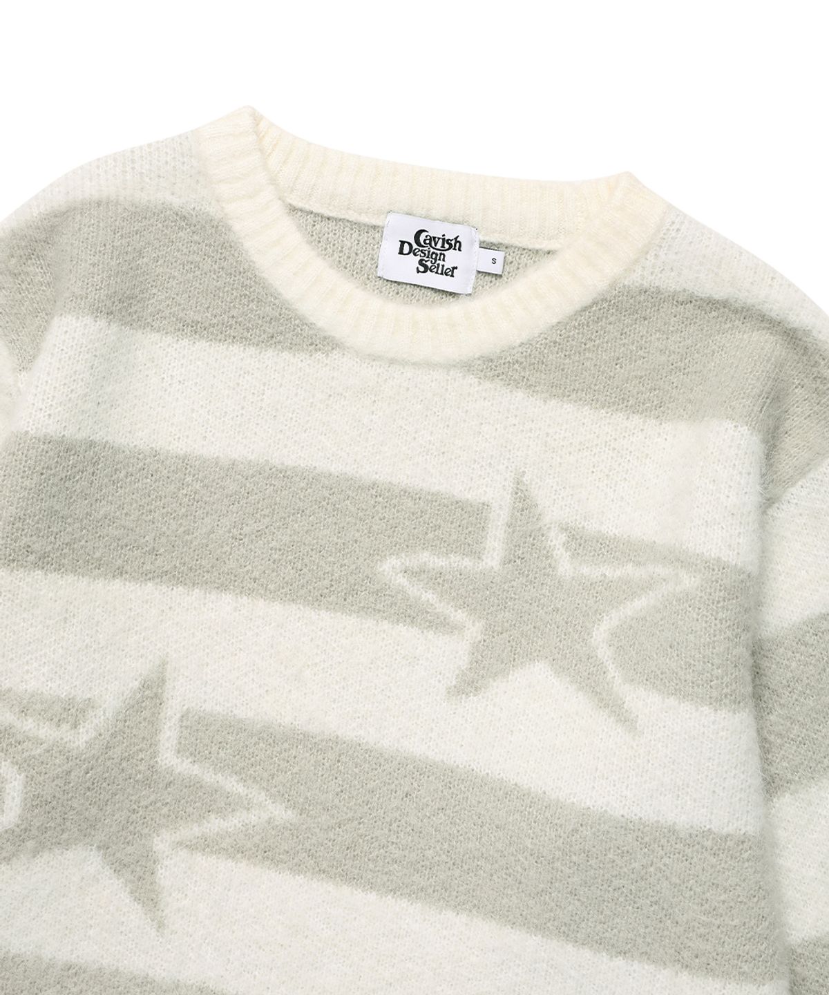 카비시(CAVISH) BRUSHED STAR KNIT SWEATER IVORY(CV2FFUK600A)