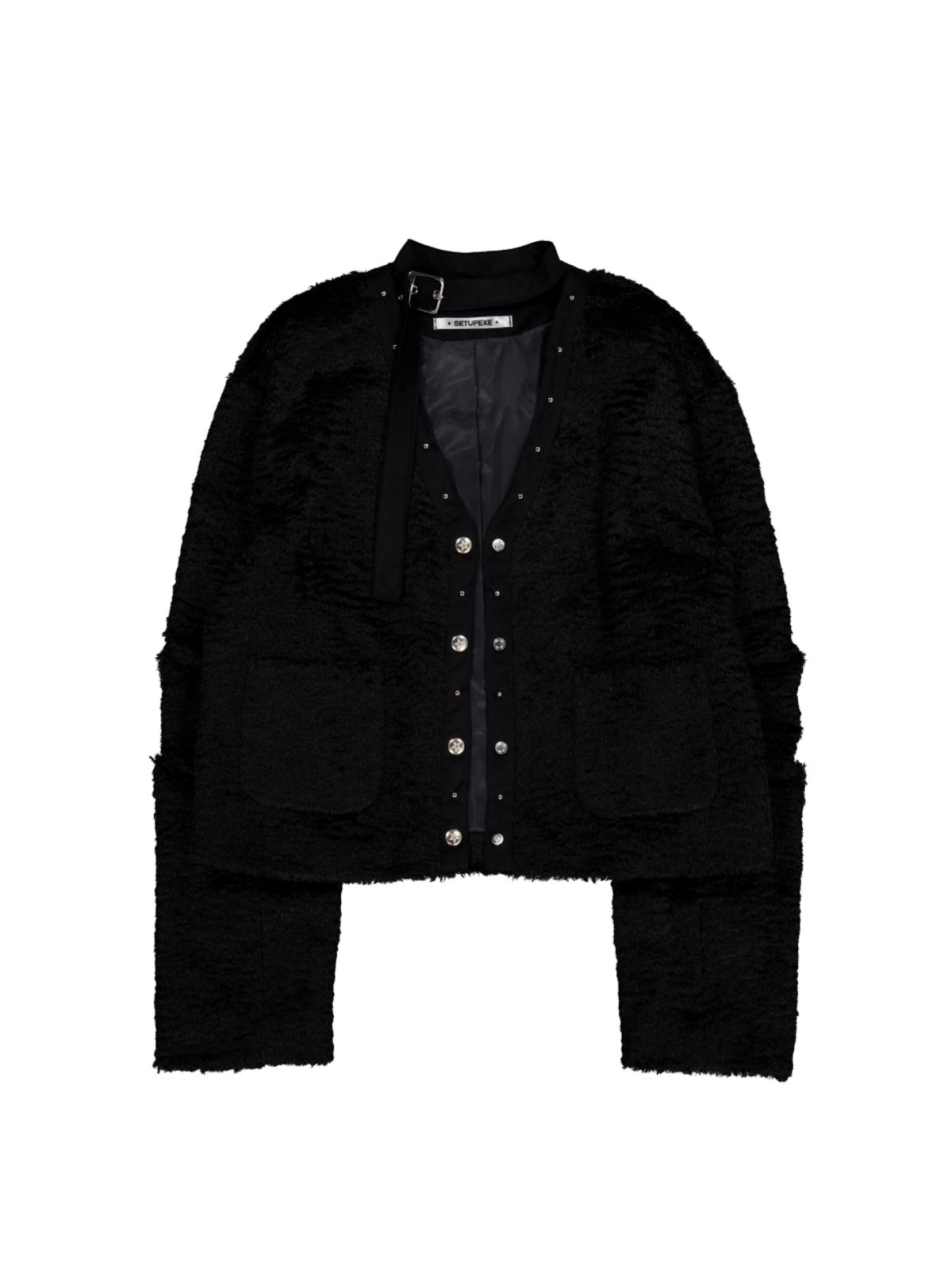 셋업이엑스이(SETUP-EXE) SHORT CHOKER JACKET / BLACK