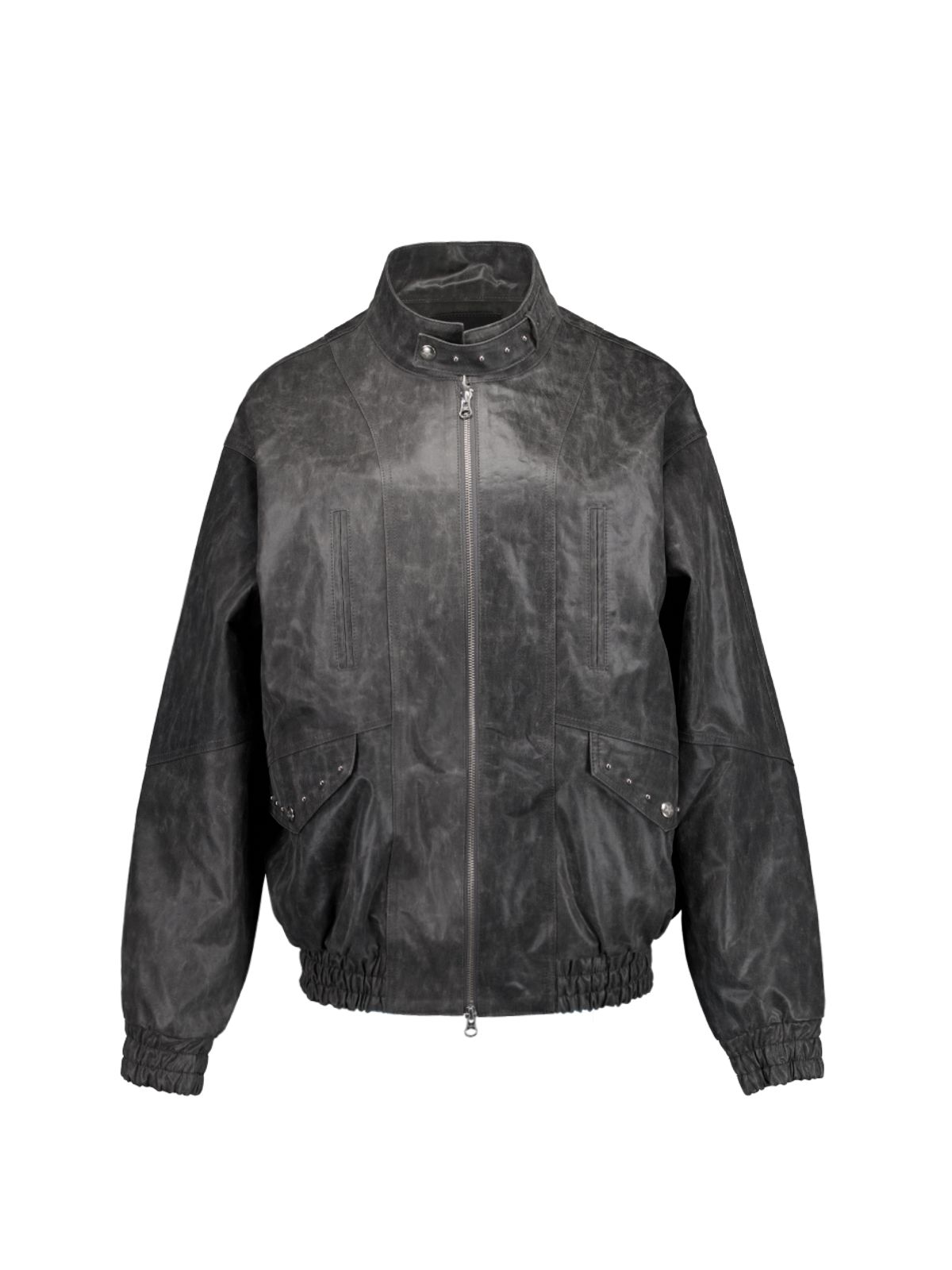 셋업이엑스이(SETUP-EXE) STUDDED VINTAGE JACKET / CHARCOAL
