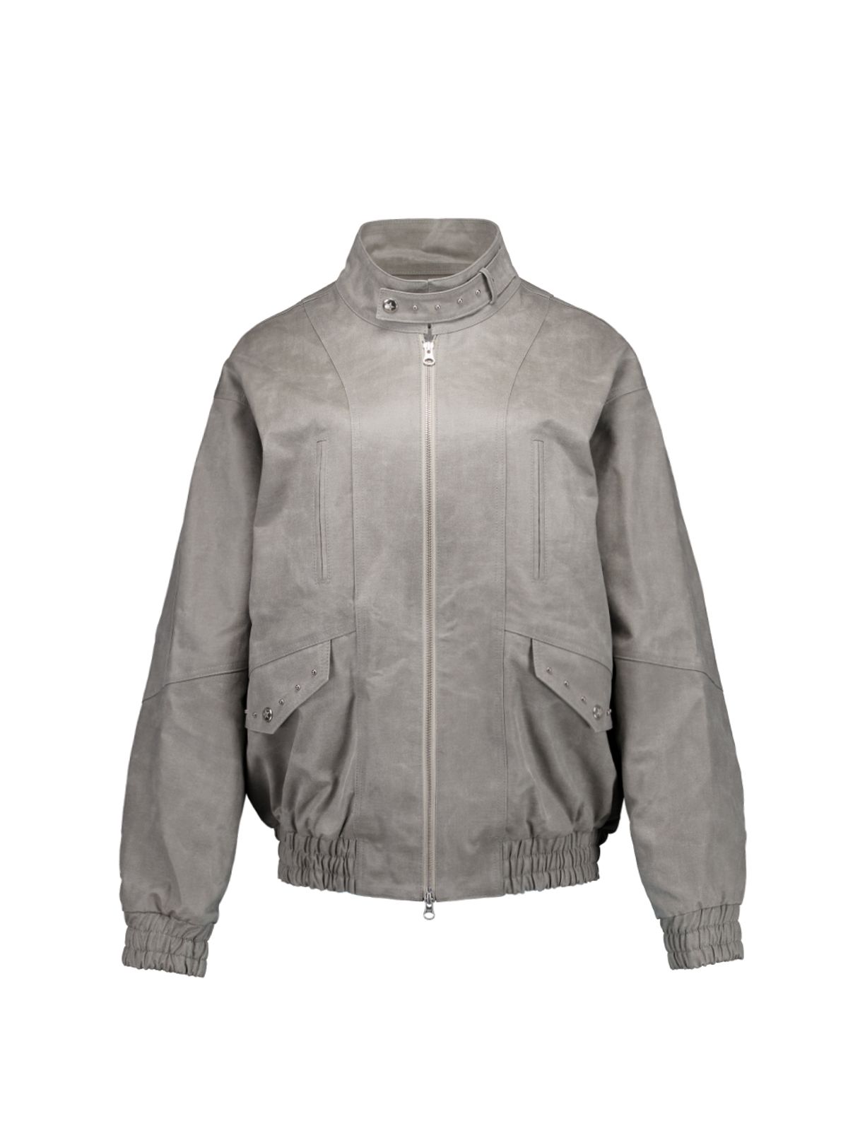 셋업이엑스이(SETUP-EXE) STUDDED VINTAGE JACKET / LIGHT GRAY