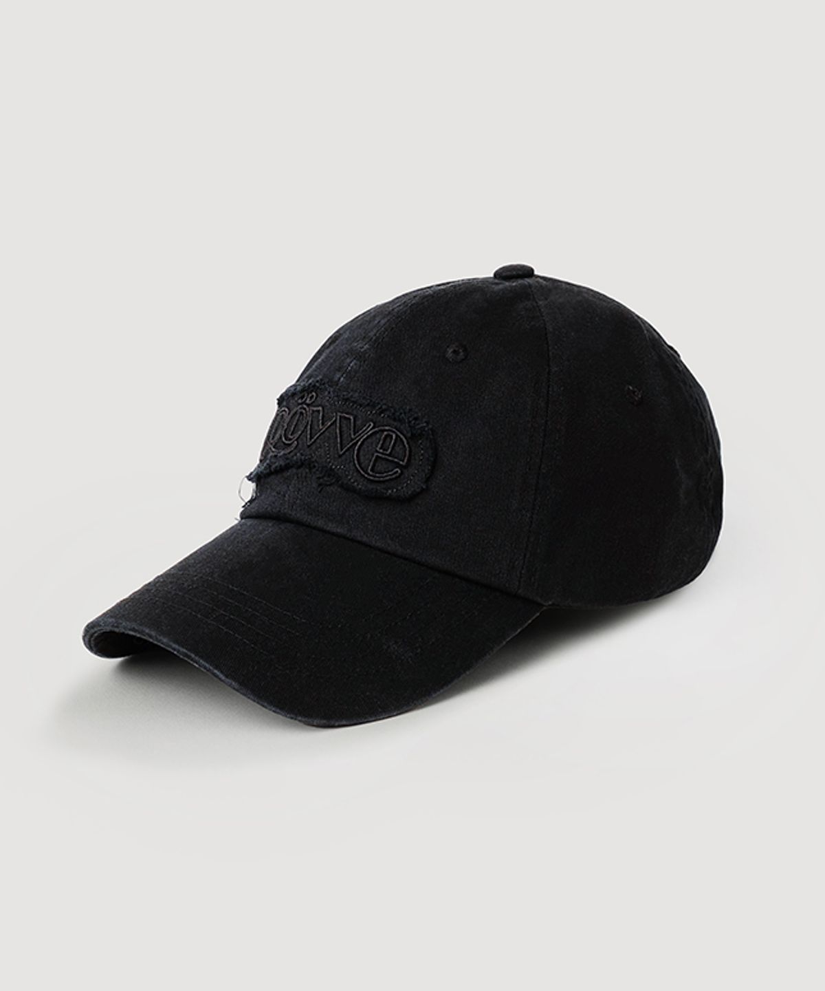 뢰브(ROVVE) Vintage Logo Cap (Black)
