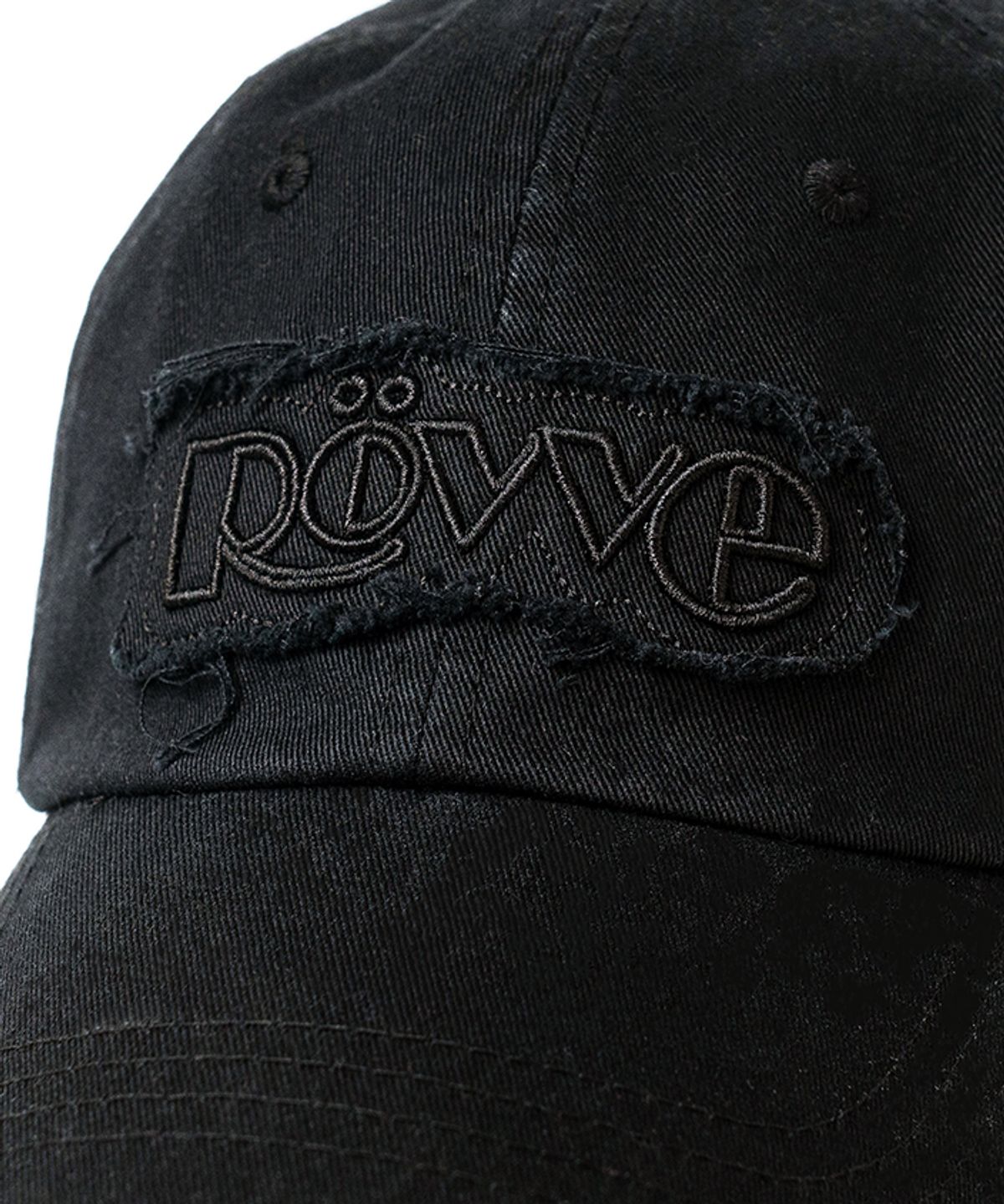 뢰브(ROVVE) Vintage Logo Cap (Black)