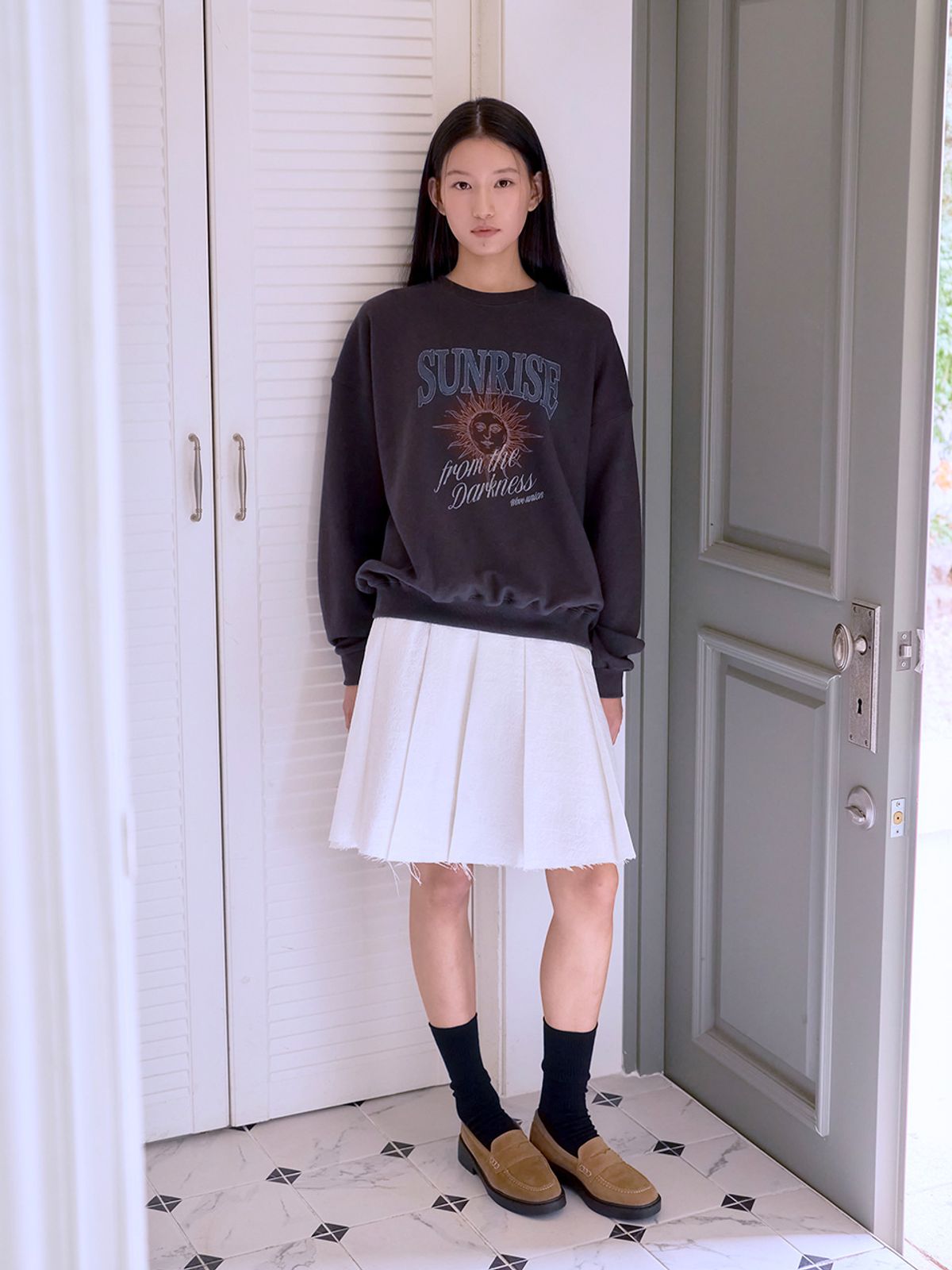 웨이브유니온(WAVE UNION) Sunrise Sweatshirt charcoal
