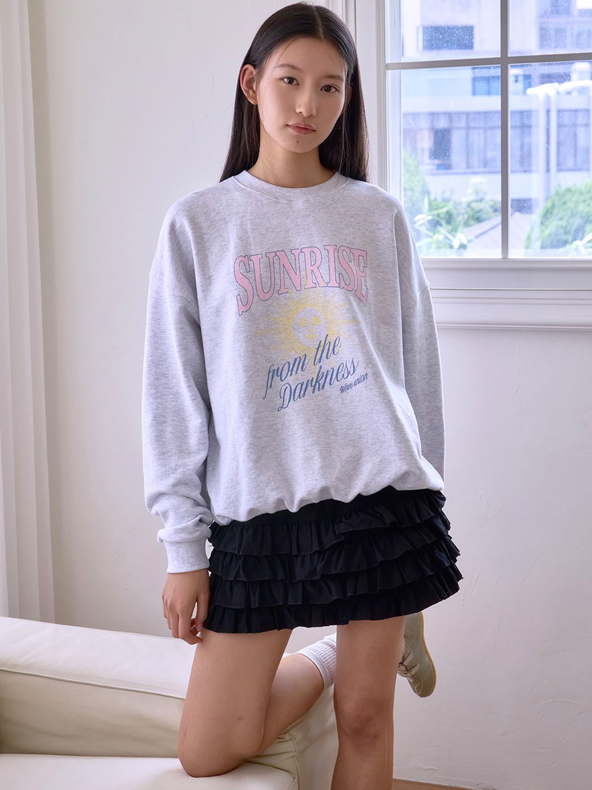 웨이브유니온(WAVE UNION) Sunrise Sweatshirt heather gray