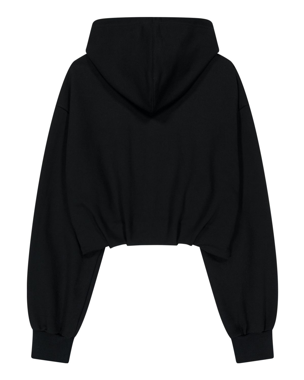 포르테나(PORTERNA) TUCK BALLOON SWEAT HOODIE-BLACK