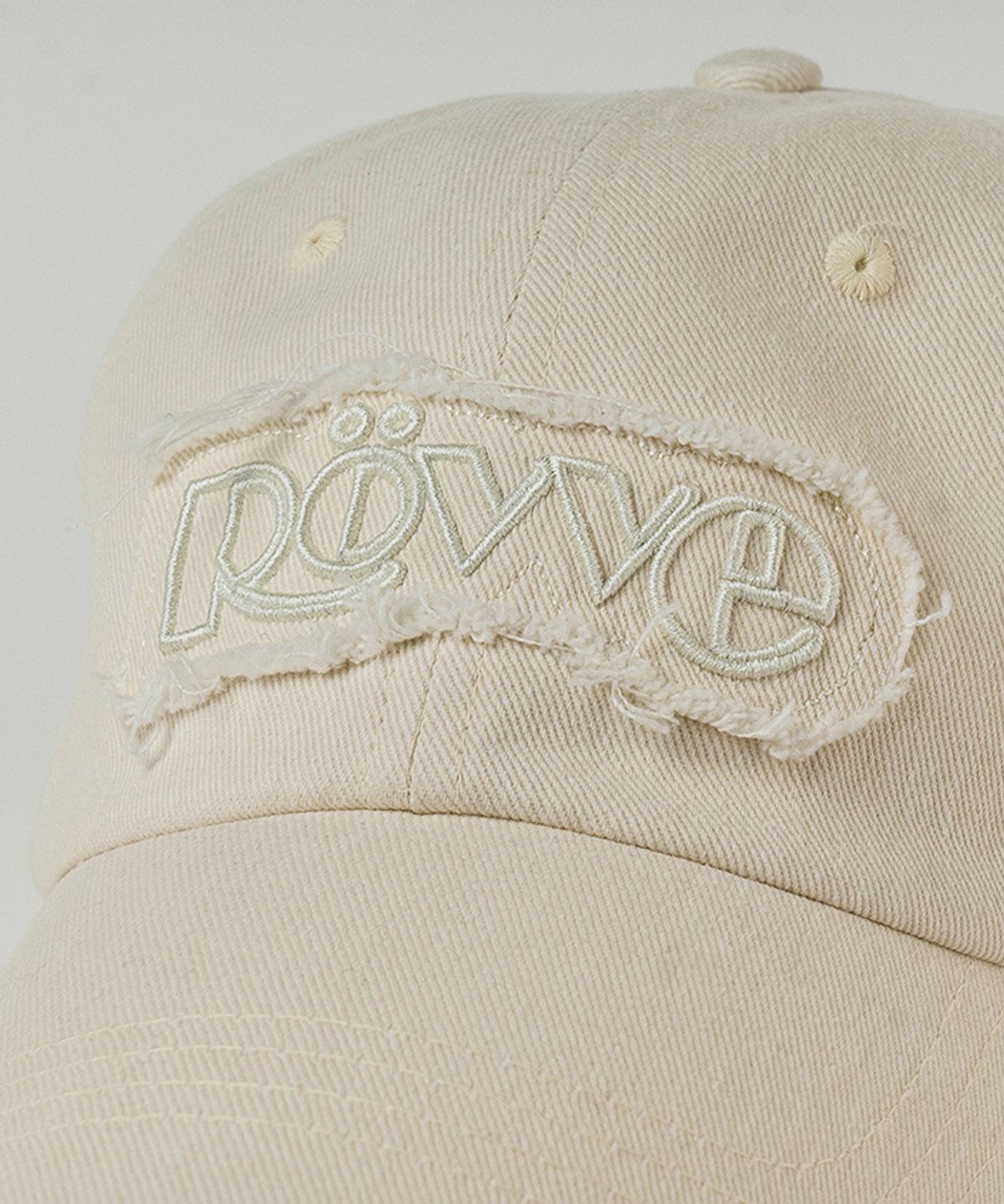 뢰브(ROVVE) Vintage Logo Cap (Ivory)